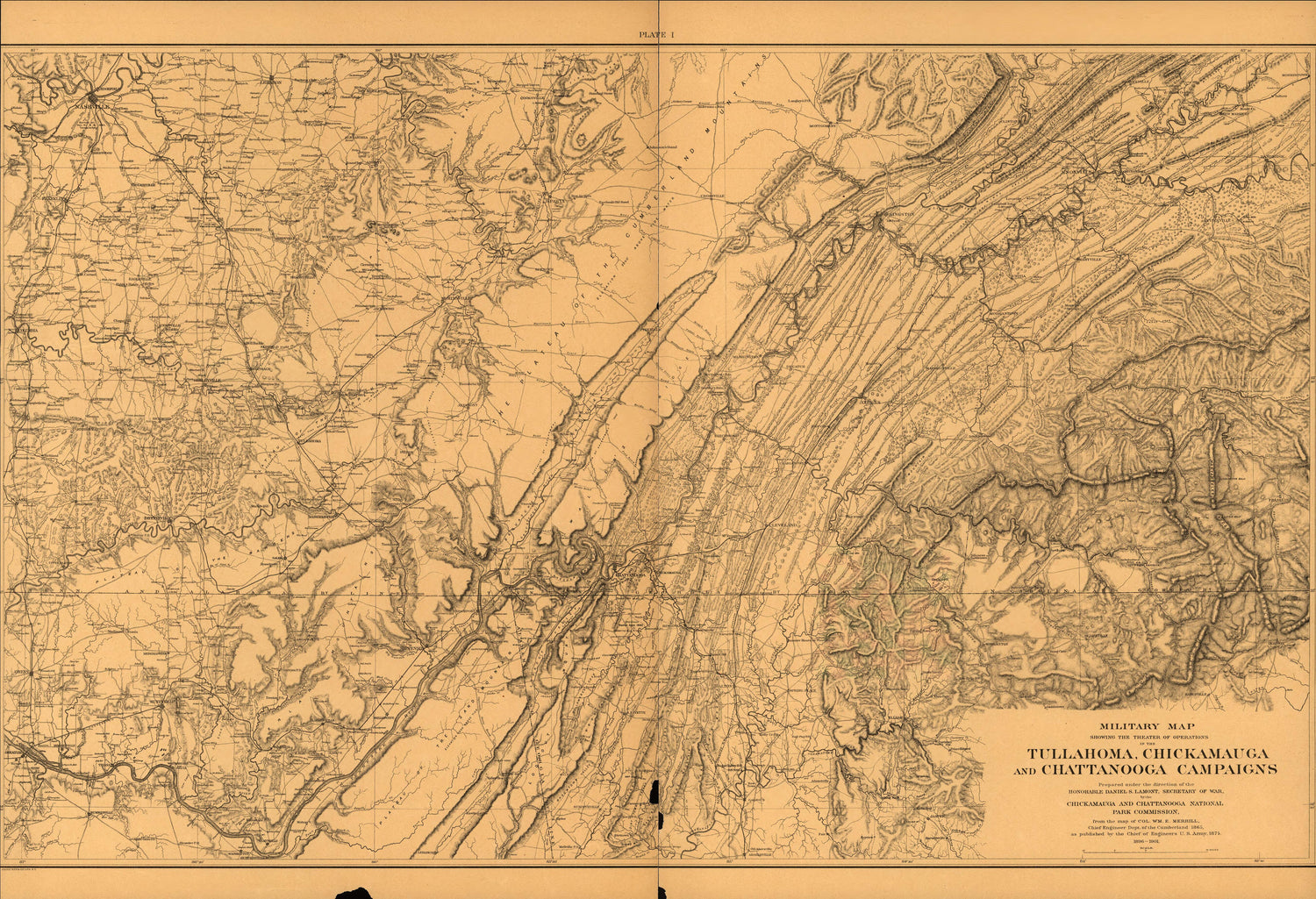 This old map of Chattanooga, Chickamauga, Georgia, Tennessee,  was created by United States. Chickamauga and Chattanooga National Park Commission in 1901