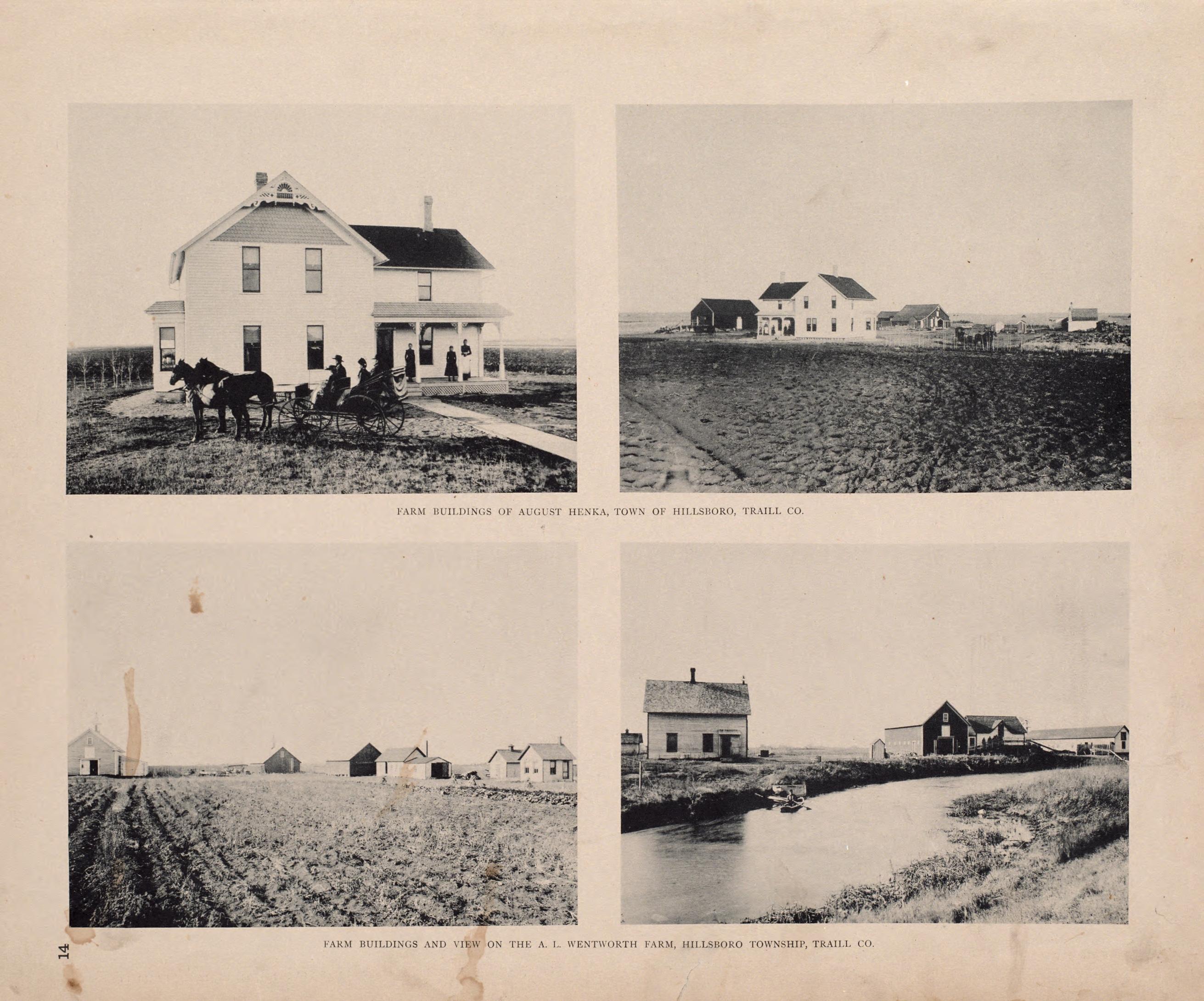 Views of Hillsboro from Illustrated Historical Atlas of Traill and Steele Counties, North Dakota 1892 by Relic Map Company