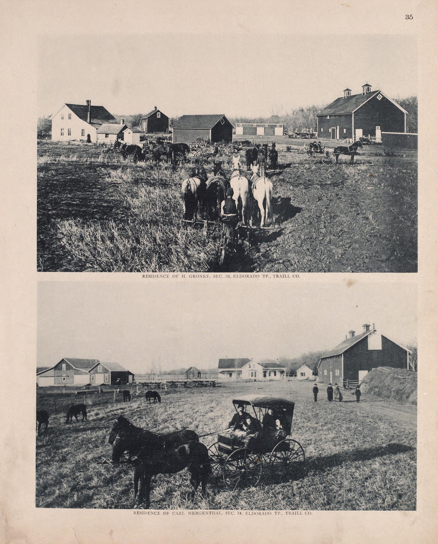 Views of Eldorado from Illustrated Historical Atlas of Traill and Steele Counties, North Dakota 1892 by Relic Map Company