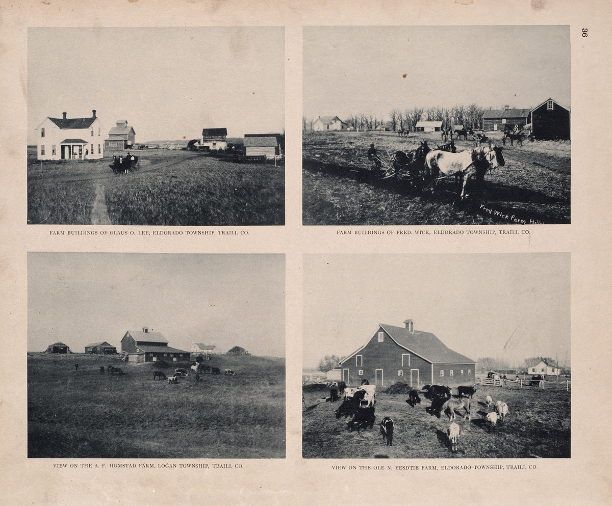 Views of Eldorado and Logan from Illustrated Historical Atlas of Traill and Steele Counties, North Dakota 1892 by Relic Map Company