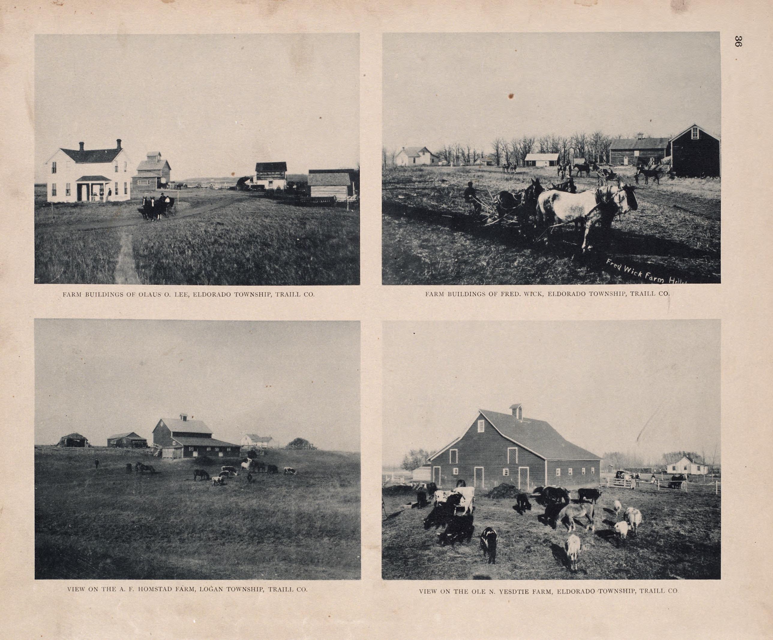 Views of Eldorado and Logan from Illustrated Historical Atlas of Traill and Steele Counties, North Dakota 1892 by Relic Map Company