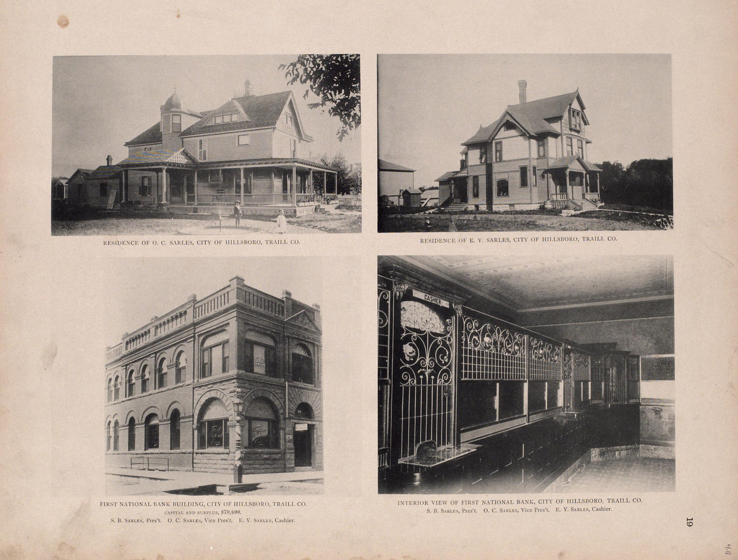 Views of Hillsboro from Illustrated Historical Atlas of Traill and Steele Counties, North Dakota 1892 by Relic Map Company