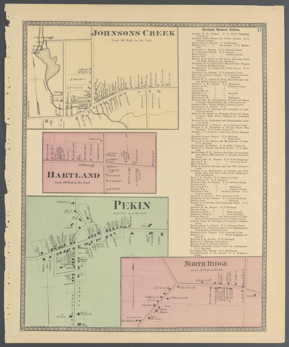 Image 11 of Atlas of Niagara and Orleans Counties, New York from Atlas of Niagara and Orleans Counties, New York : from Actual Surveys and Official Records 1875 by Relic Map Company