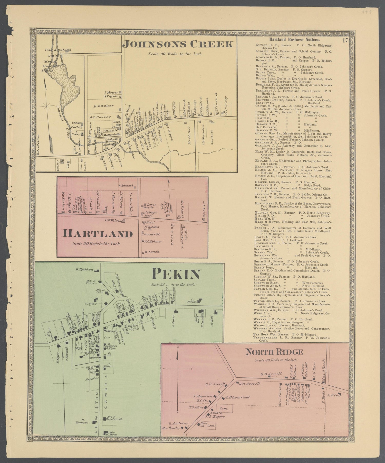 Image 11 of Atlas of Niagara and Orleans Counties, New York from Atlas of Niagara and Orleans Counties, New York : from Actual Surveys and Official Records 1875 by Relic Map Company