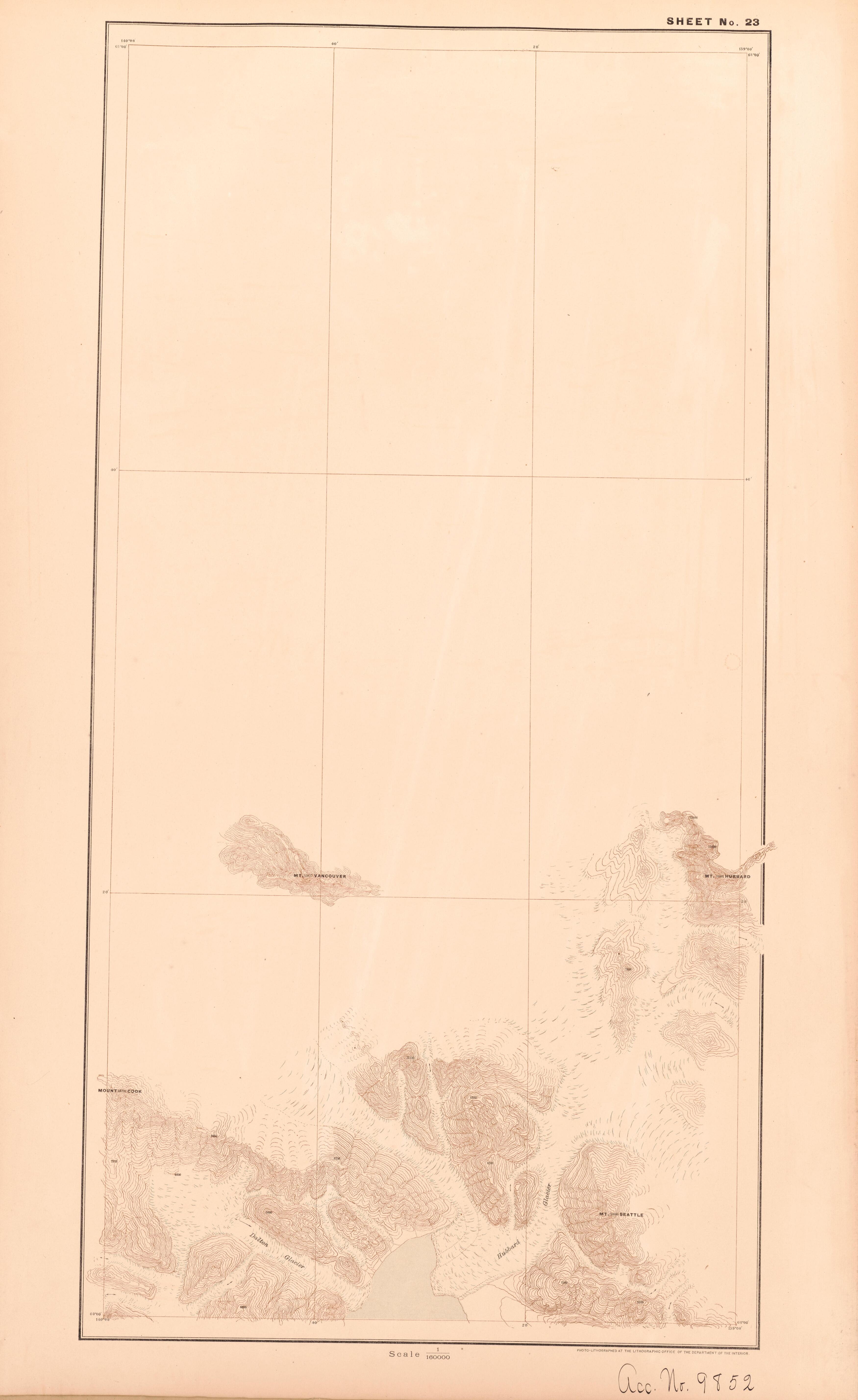 Sheet 23 from Alaskan Boundary Atlas 1895 : Maps of British Commission : to Accompany Joint Report Dated Dec. 31st, 1895 by Relic Map Company