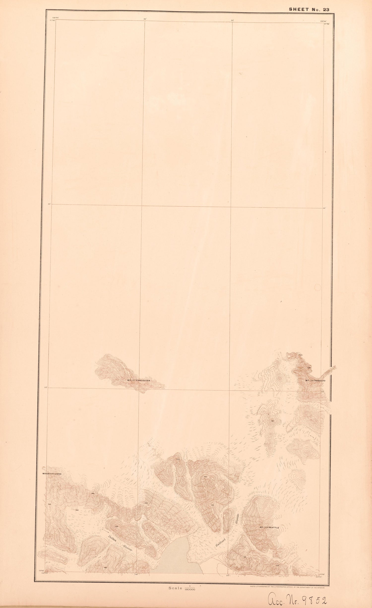 Sheet 23 from Alaskan Boundary Atlas 1895 : Maps of British Commission : to Accompany Joint Report Dated Dec. 31st, 1895 by Relic Map Company