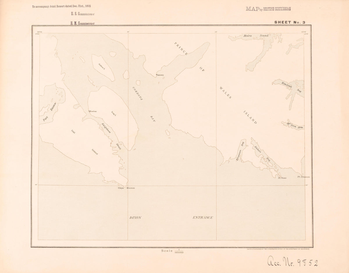 Sheet 3 from Alaskan Boundary Atlas 1895 : Maps of British Commission : to Accompany Joint Report Dated Dec. 31st, 1895 by Relic Map Company