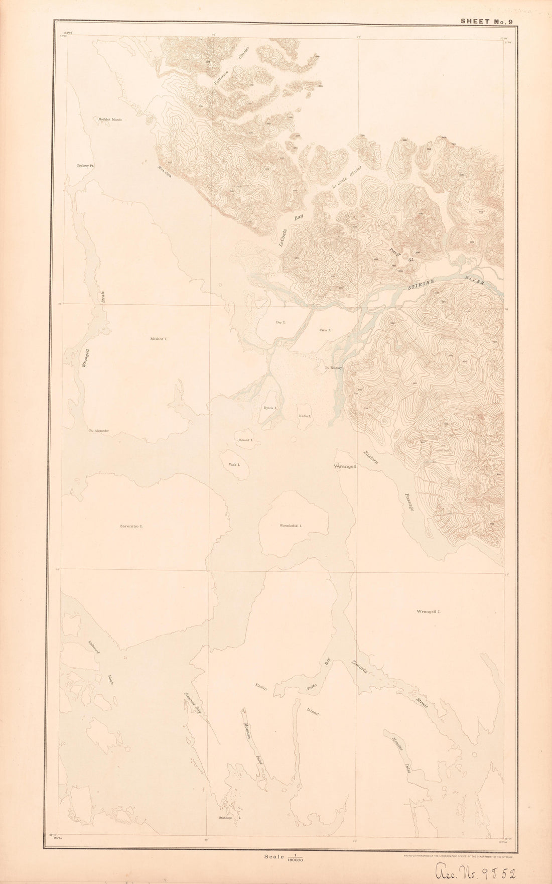 Sheet 9 from Alaskan Boundary Atlas 1895 : Maps of British Commission : to Accompany Joint Report Dated Dec. 31st, 1895 by Relic Map Company