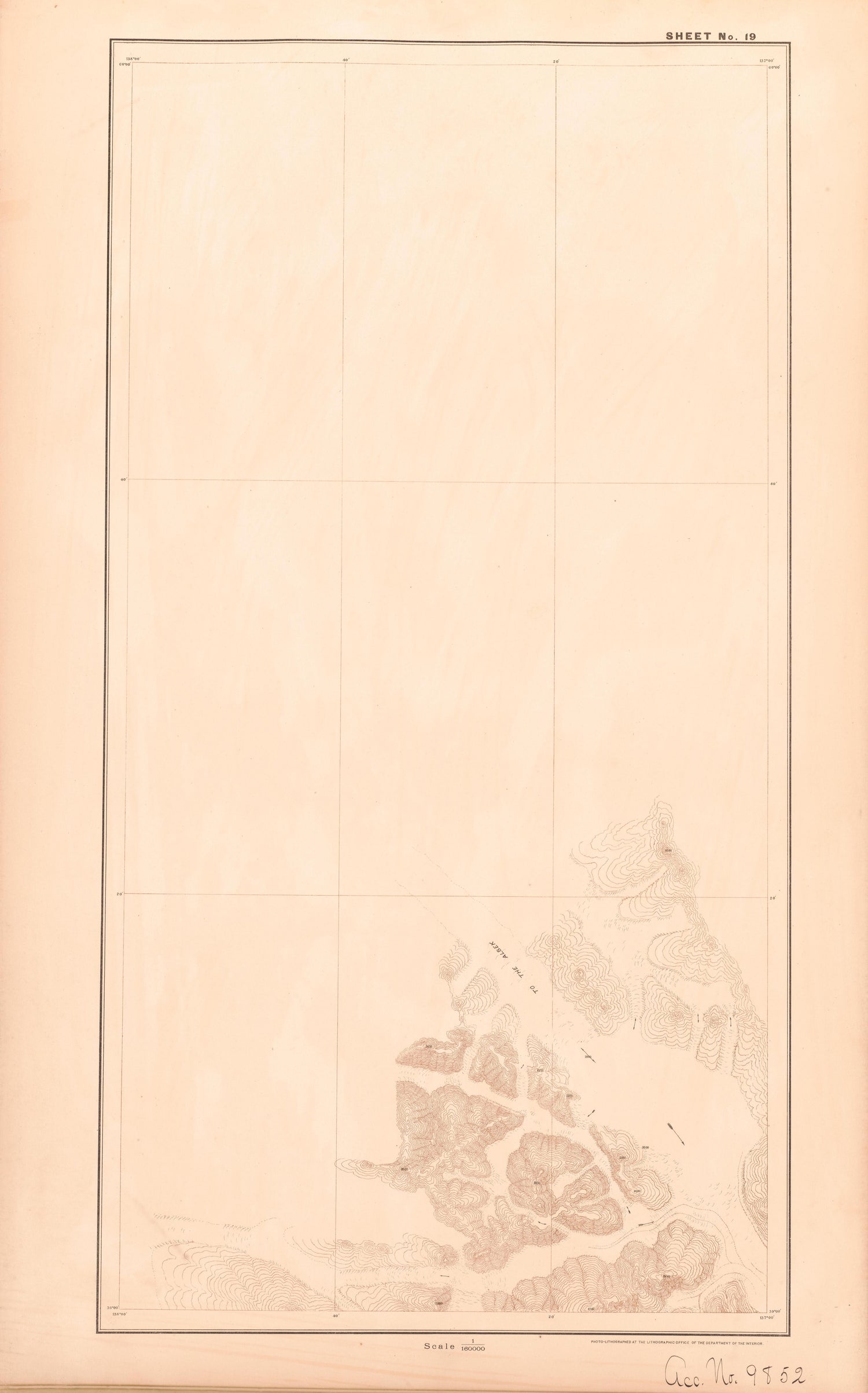 Sheet 19 from Alaskan Boundary Atlas 1895 : Maps of British Commission : to Accompany Joint Report Dated Dec. 31st, 1895 by Relic Map Company