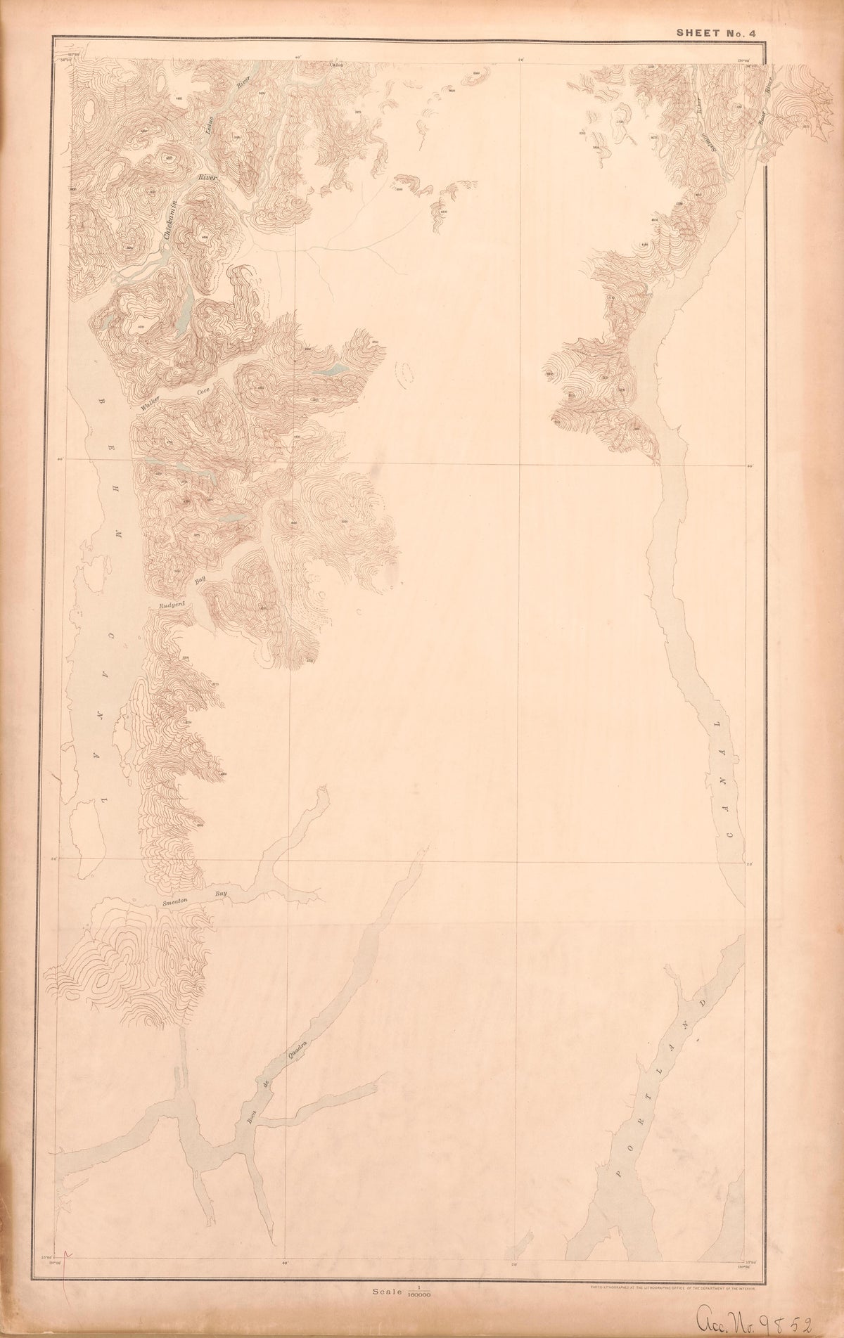 Sheet 4 from Alaskan Boundary Atlas 1895 : Maps of British Commission : to Accompany Joint Report Dated Dec. 31st, 1895 by Relic Map Company