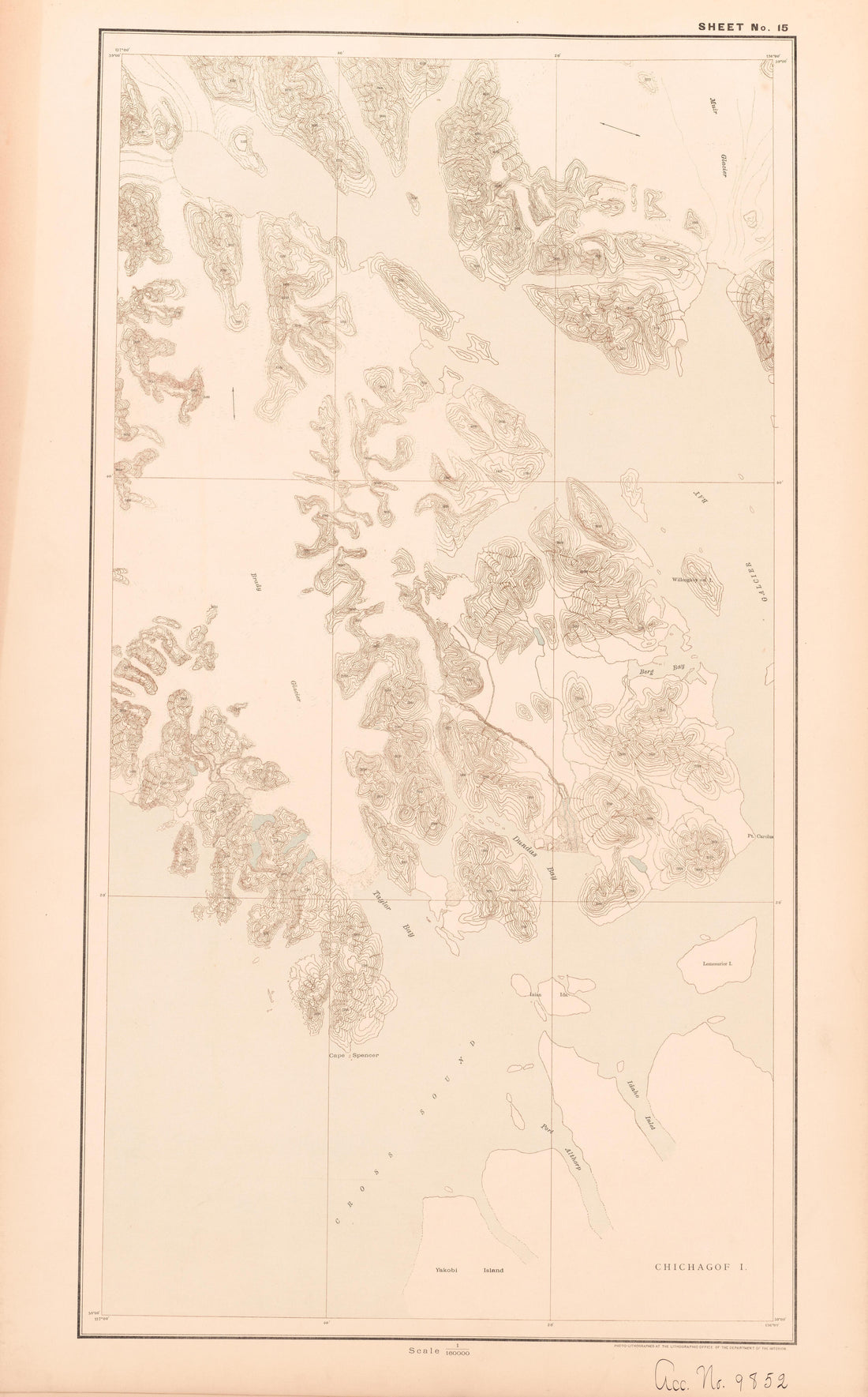 Sheet 15 from Alaskan Boundary Atlas 1895 : Maps of British Commission : to Accompany Joint Report Dated Dec. 31st, 1895 by Relic Map Company