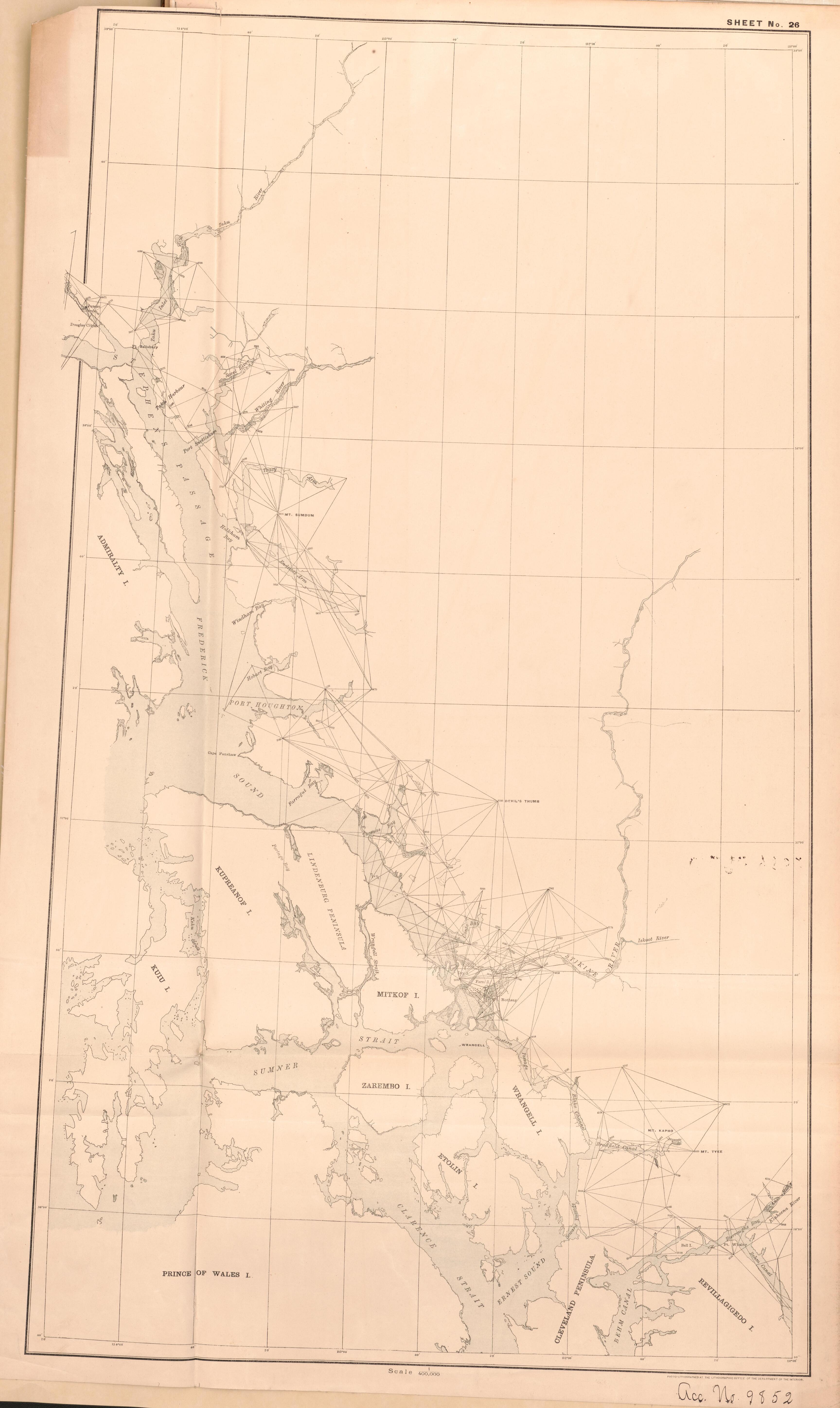Sheet 26 from Alaskan Boundary Atlas 1895 : Maps of British Commission : to Accompany Joint Report Dated Dec. 31st, 1895 by Relic Map Company