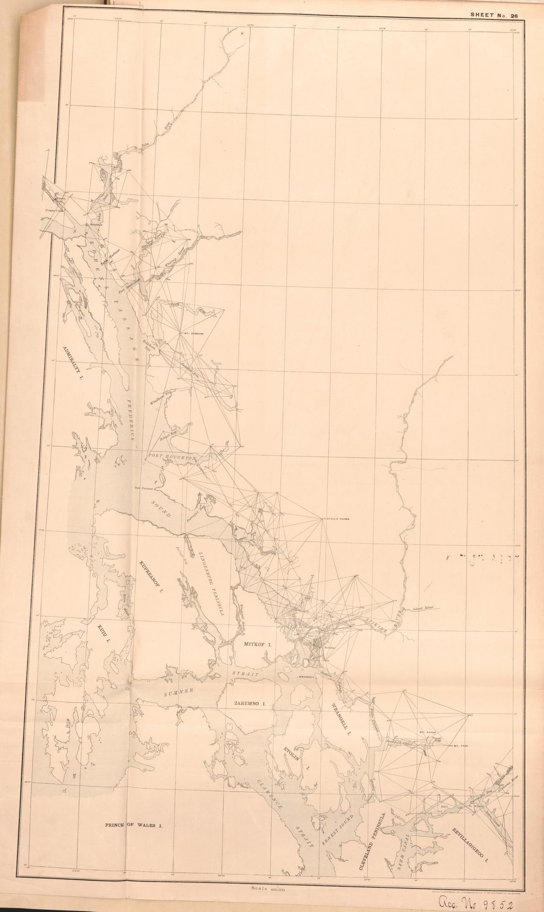 Sheet 26 from Alaskan Boundary Atlas 1895 : Maps of British Commission : to Accompany Joint Report Dated Dec. 31st, 1895 by Relic Map Company