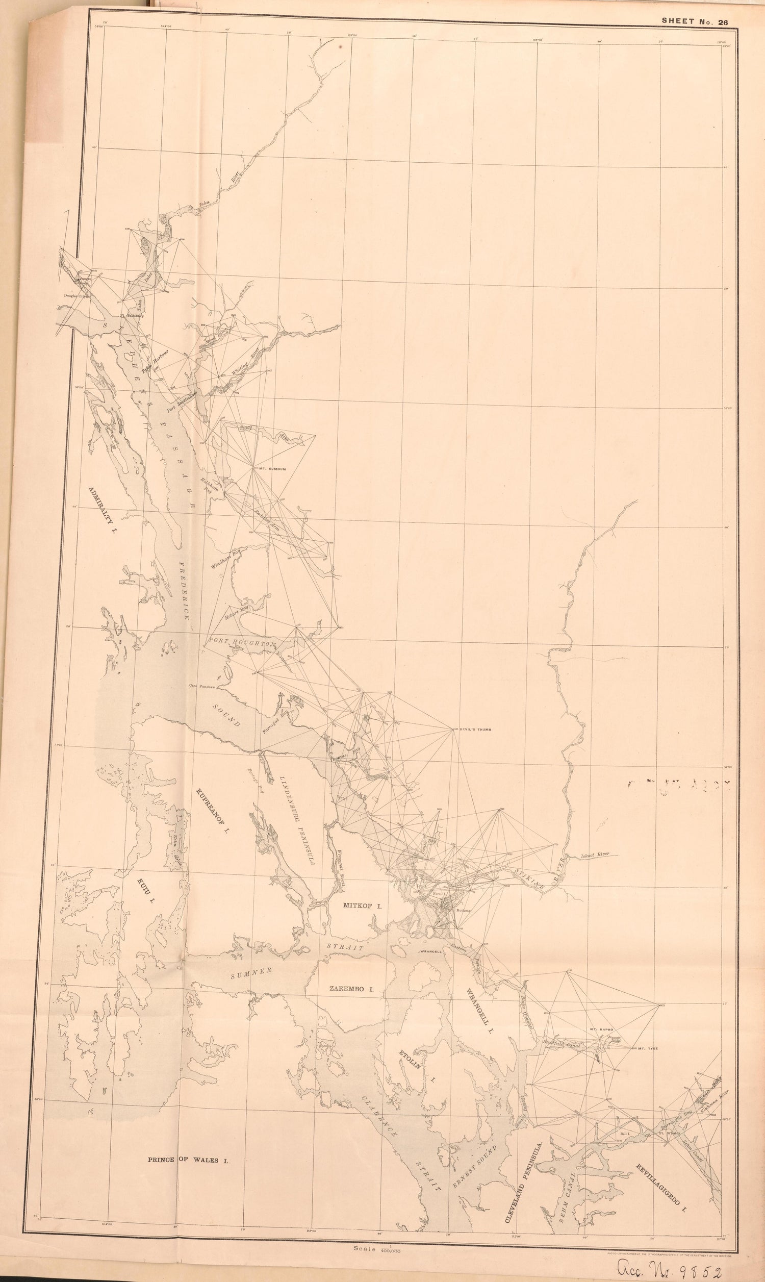 Sheet 26 from Alaskan Boundary Atlas 1895 : Maps of British Commission : to Accompany Joint Report Dated Dec. 31st, 1895 by Relic Map Company