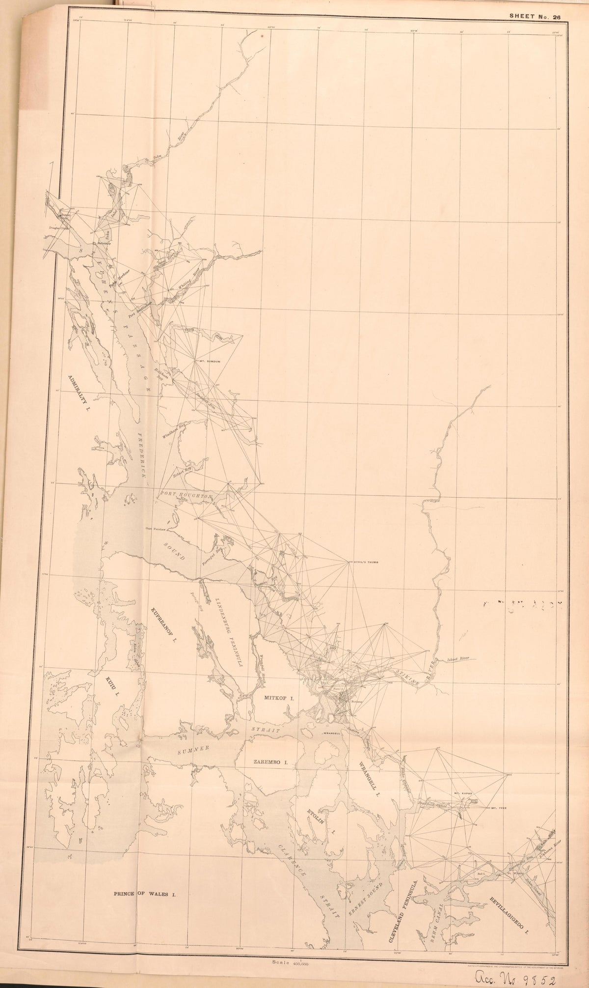 Sheet 26 from Alaskan Boundary Atlas 1895 : Maps of British Commission : to Accompany Joint Report Dated Dec. 31st, 1895 by Relic Map Company
