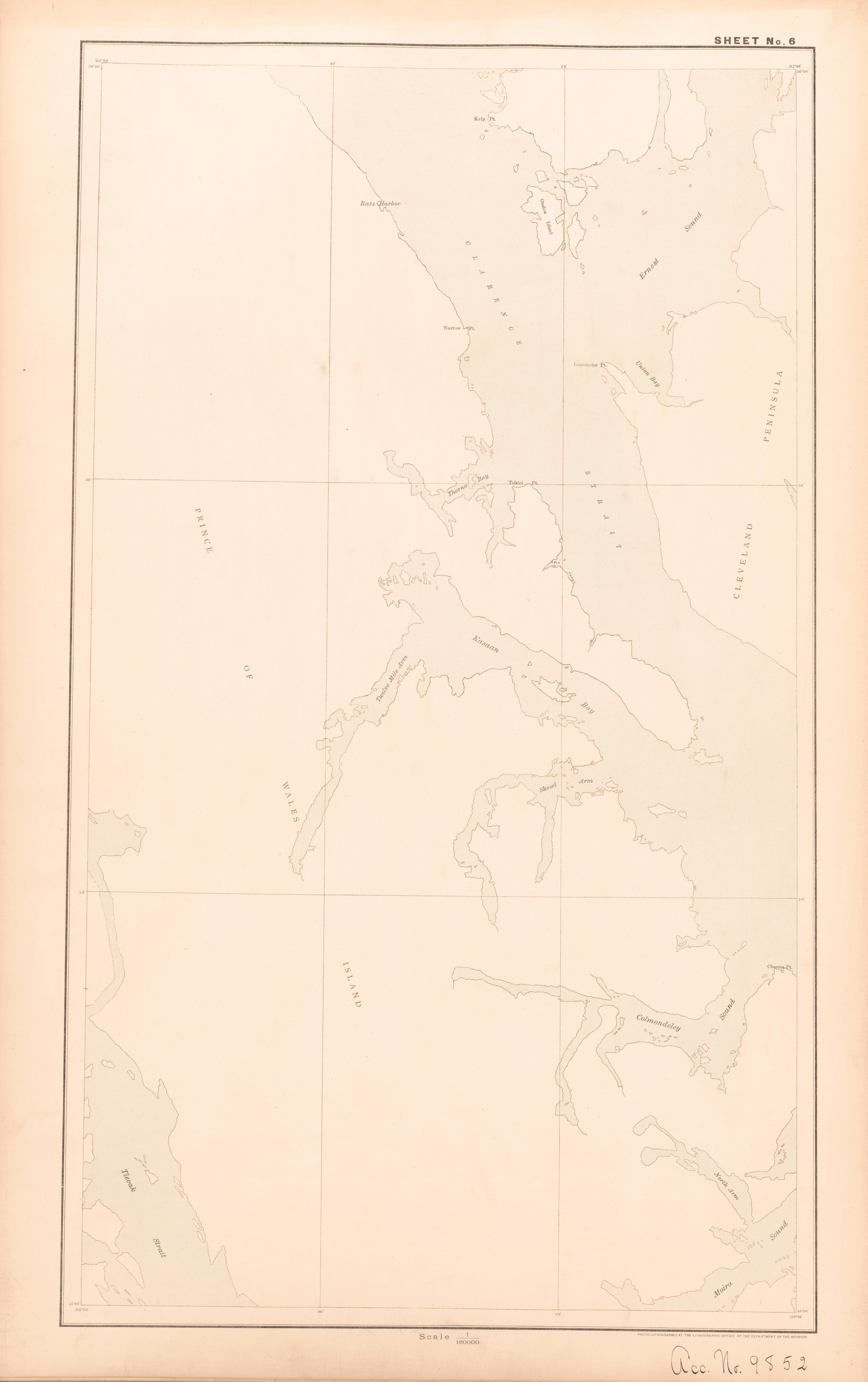 Sheet 6 from Alaskan Boundary Atlas 1895 : Maps of British Commission : to Accompany Joint Report Dated Dec. 31st, 1895 by Relic Map Company