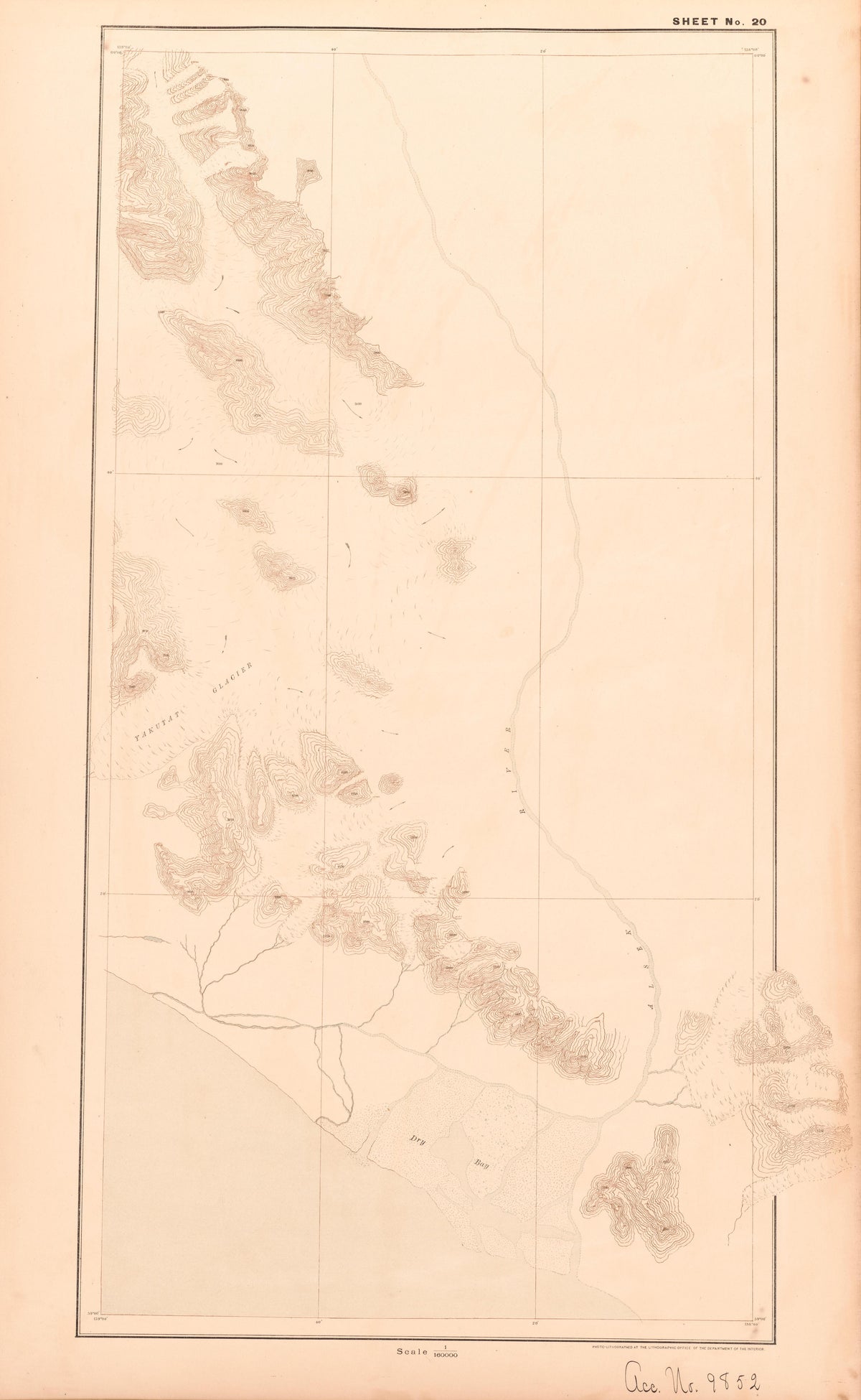 Sheet 20 from Alaskan Boundary Atlas 1895 : Maps of British Commission : to Accompany Joint Report Dated Dec. 31st, 1895 by Relic Map Company