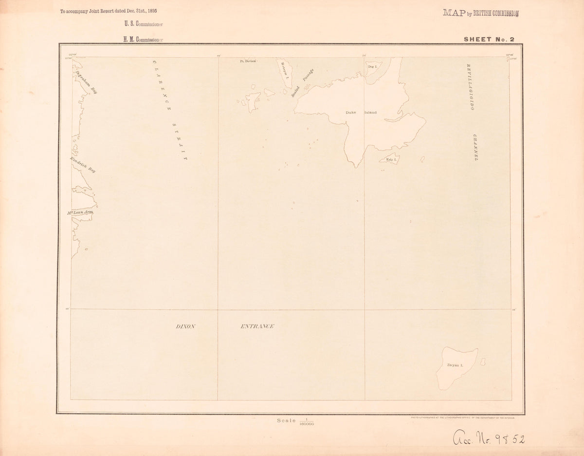 Sheet 2 from Alaskan Boundary Atlas 1895 : Maps of British Commission : to Accompany Joint Report Dated Dec. 31st, 1895 by Relic Map Company