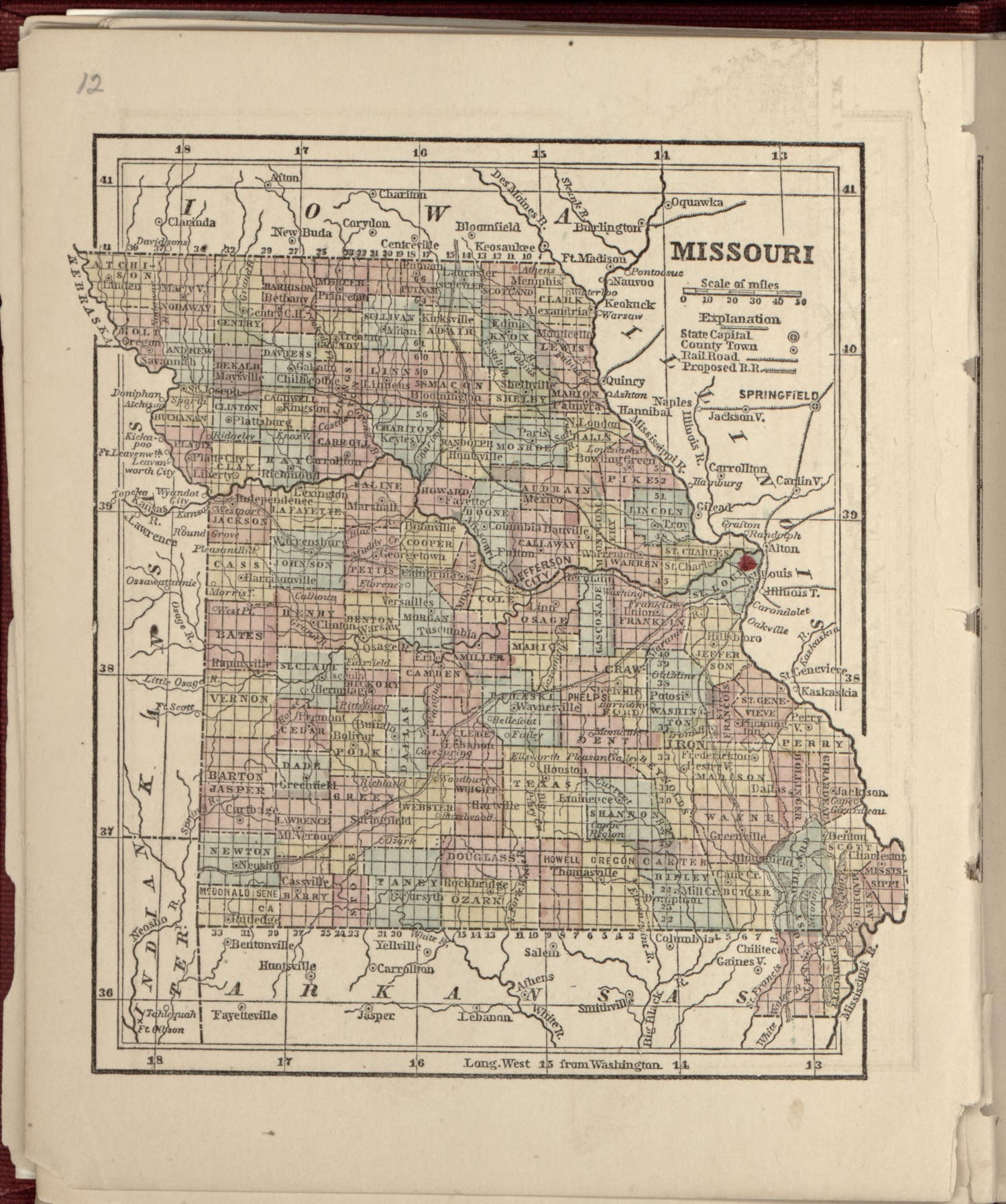 This old map of United States was created by Gaston, S. N. (Samuel N.) in 1861