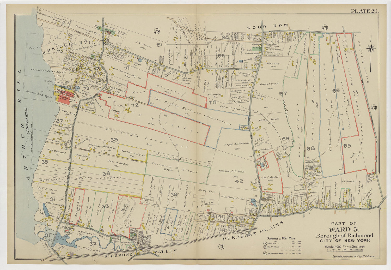 Image 29 of Atlas of the Borough of Richmond, City of New York ... from Atlas of the Borough of Richmond, City of New York 1907 by Relic Map Company