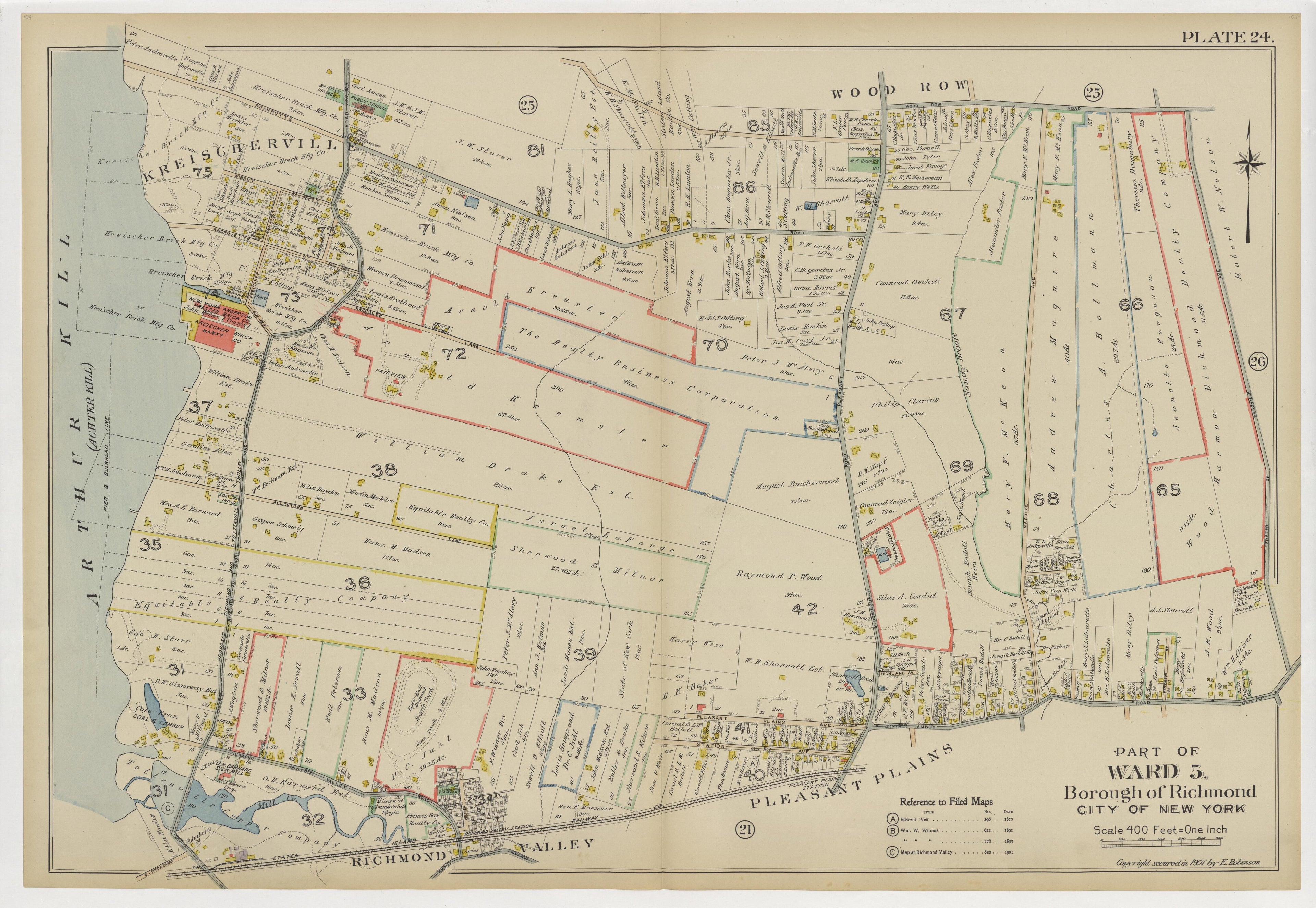 Image 29 of Atlas of the Borough of Richmond, City of New York ... from Atlas of the Borough of Richmond, City of New York 1907 by Relic Map Company