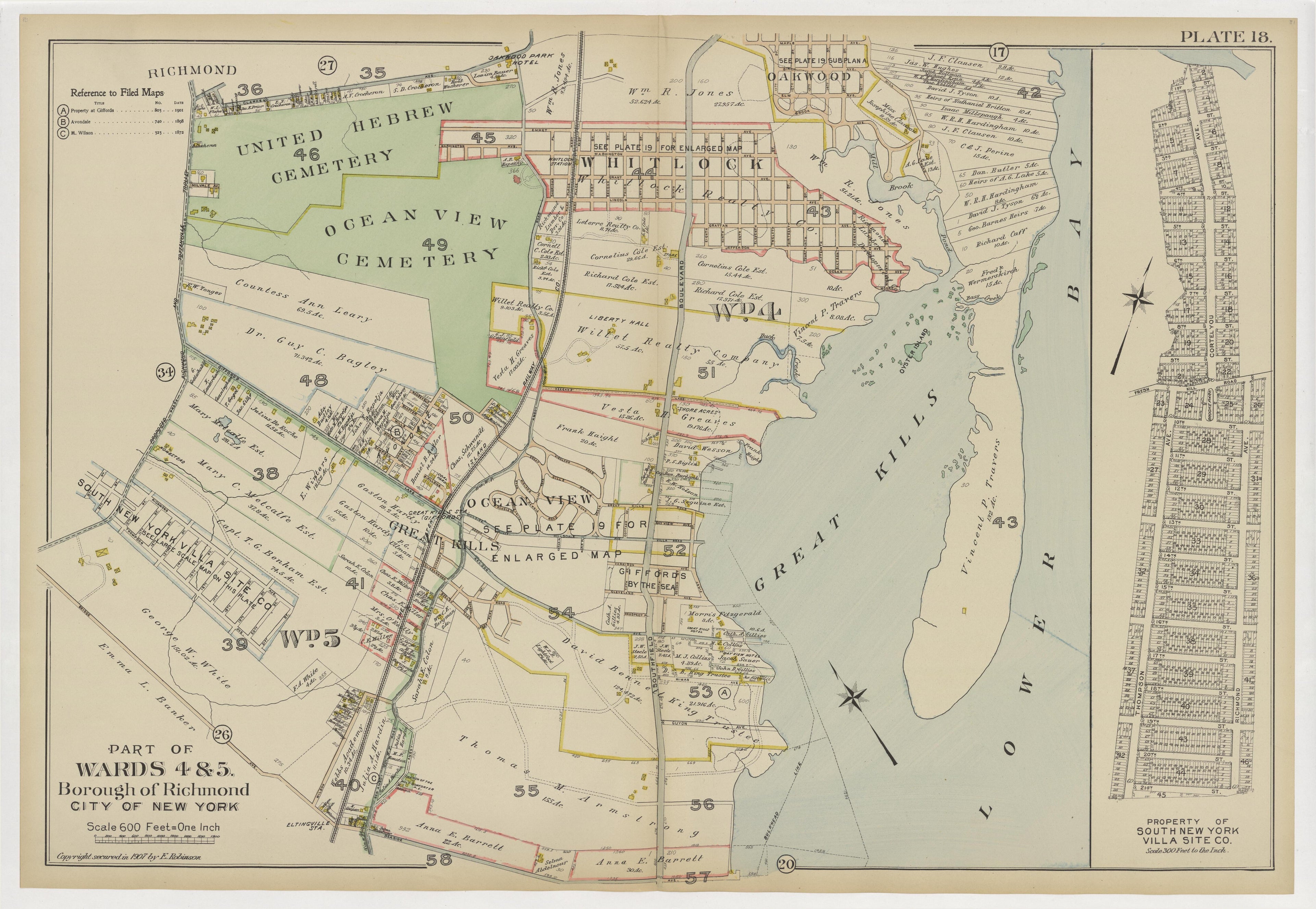 Image 23 of Atlas of the Borough of Richmond, City of New York ... from Atlas of the Borough of Richmond, City of New York 1907 by Relic Map Company