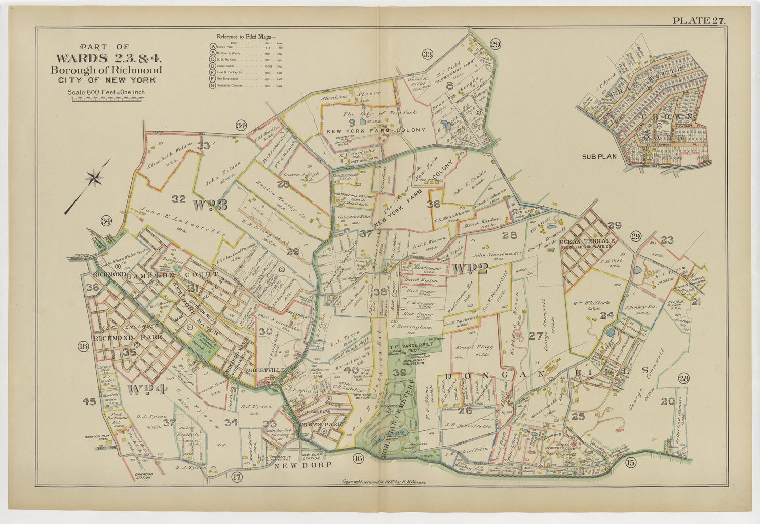 Image 32 of Atlas of the Borough of Richmond, City of New York ... from Atlas of the Borough of Richmond, City of New York 1907 by Relic Map Company