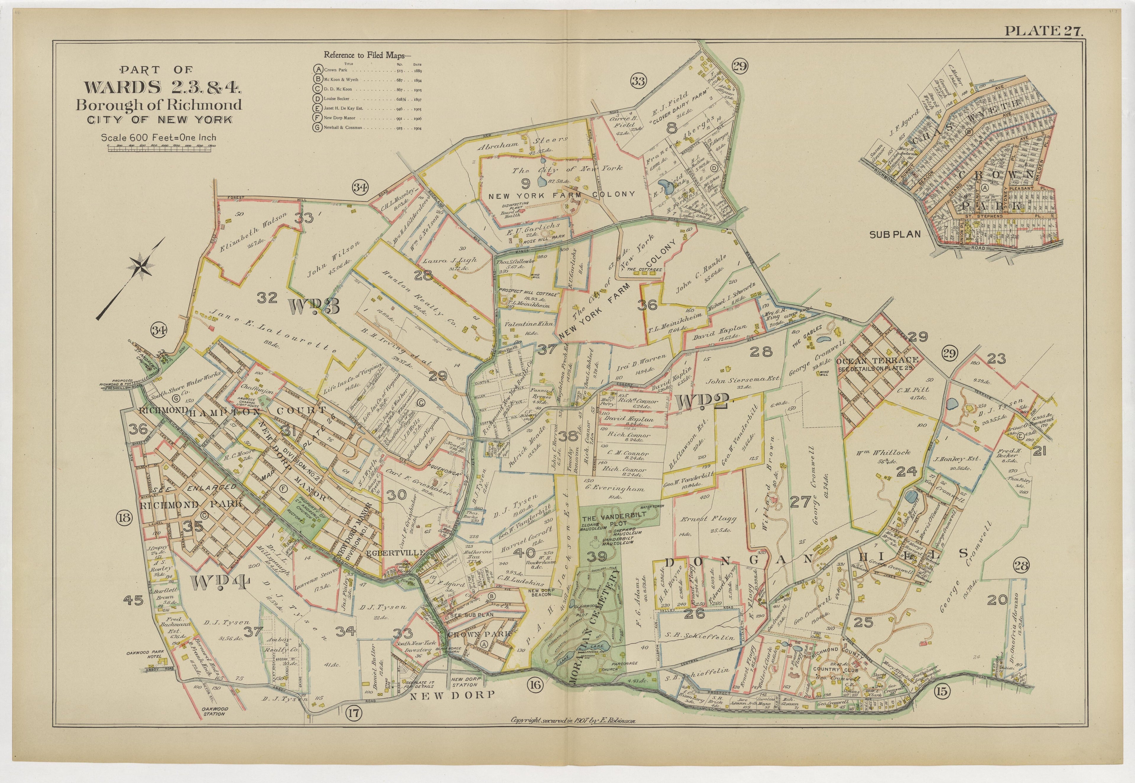 Image 32 of Atlas of the Borough of Richmond, City of New York ... from Atlas of the Borough of Richmond, City of New York 1907 by Relic Map Company