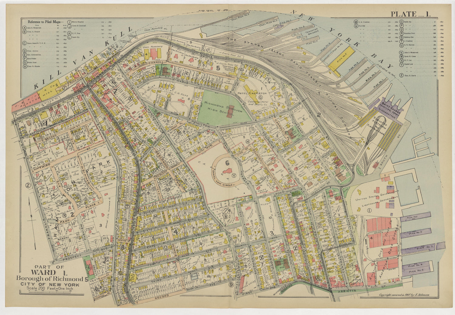 Image 6 of Atlas of the Borough of Richmond, City of New York ... from Atlas of the Borough of Richmond, City of New York 1907 by Relic Map Company