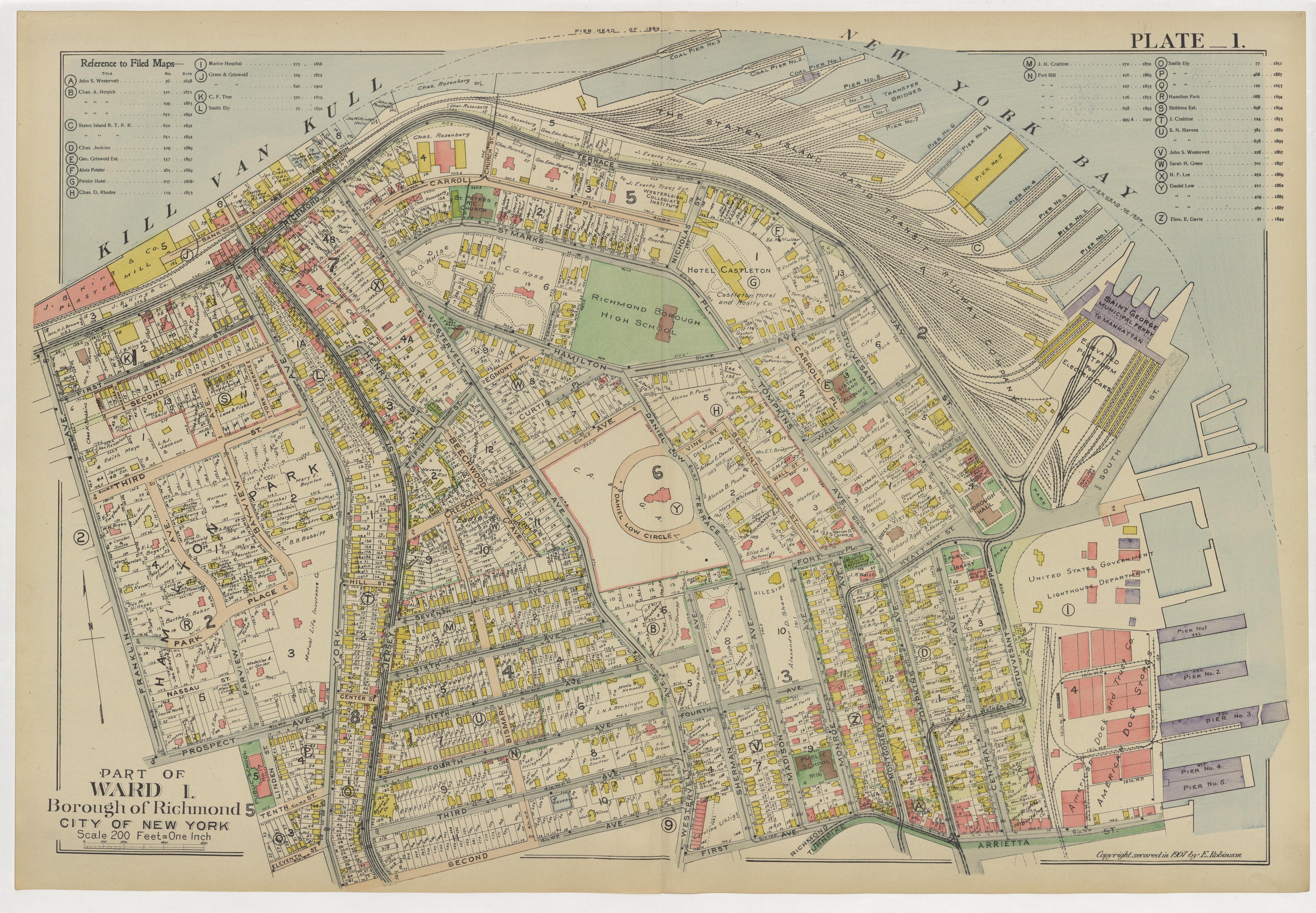 Image 6 of Atlas of the Borough of Richmond, City of New York ... from Atlas of the Borough of Richmond, City of New York 1907 by Relic Map Company