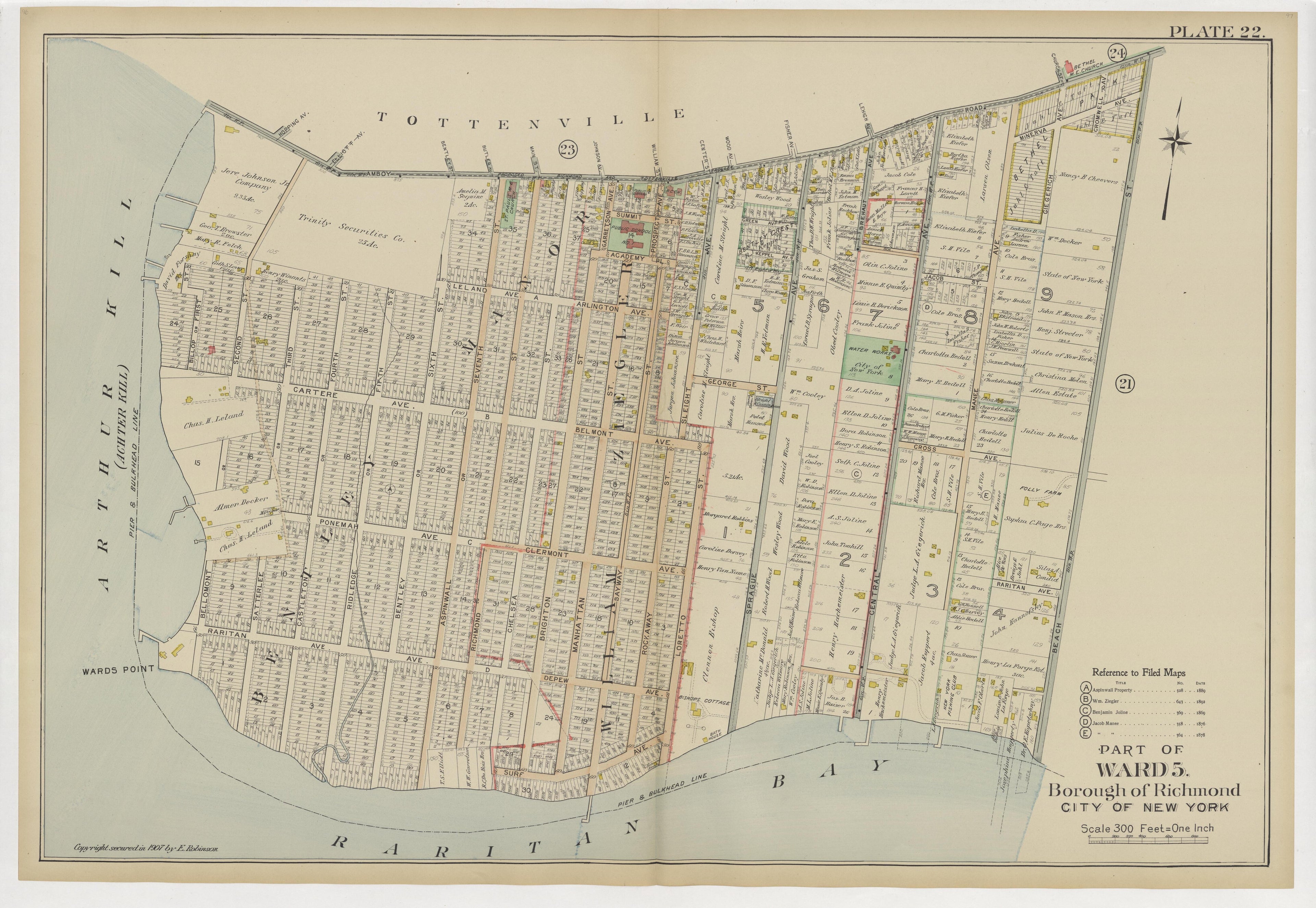 Image 27 of Atlas of the Borough of Richmond, City of New York ... from Atlas of the Borough of Richmond, City of New York 1907 by Relic Map Company