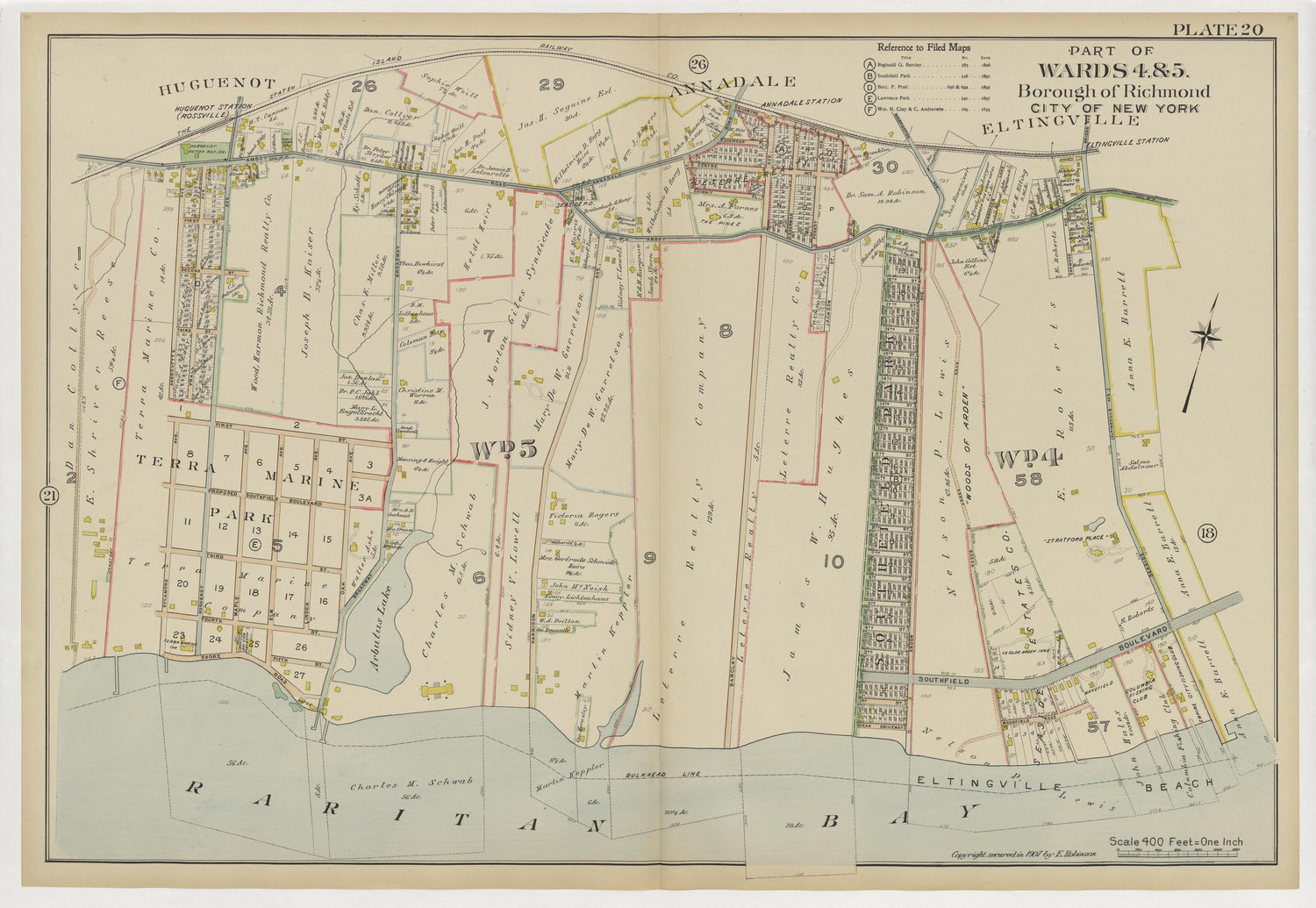 Image 25 of Atlas of the Borough of Richmond, City of New York ... from Atlas of the Borough of Richmond, City of New York 1907 by Relic Map Company
