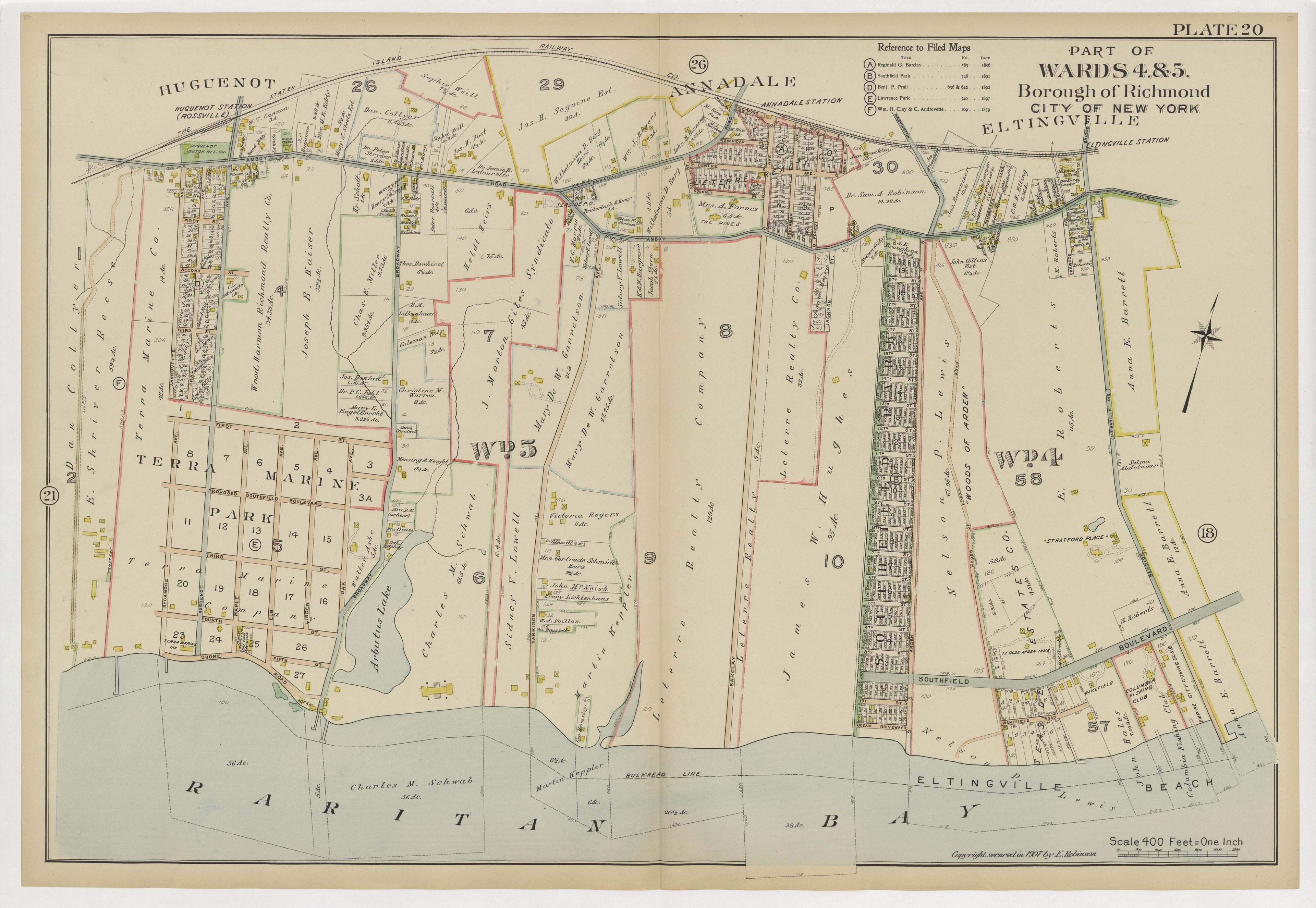 Image 25 of Atlas of the Borough of Richmond, City of New York ... from Atlas of the Borough of Richmond, City of New York 1907 by Relic Map Company