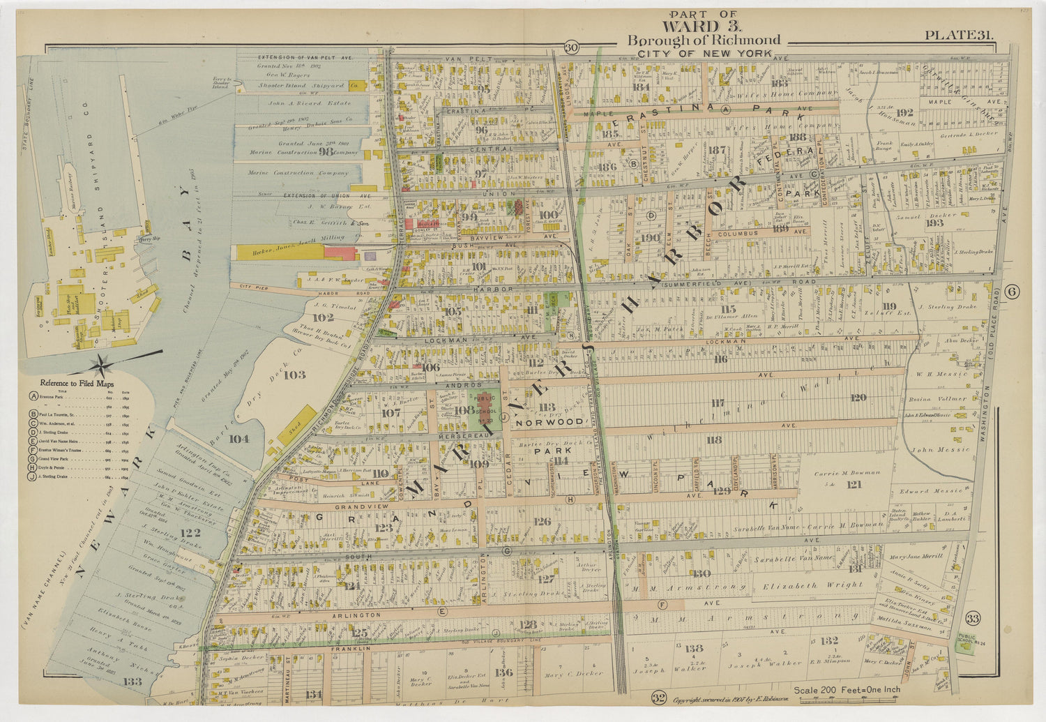 Image 36 of Atlas of the Borough of Richmond, City of New York ... from Atlas of the Borough of Richmond, City of New York 1907 by Relic Map Company