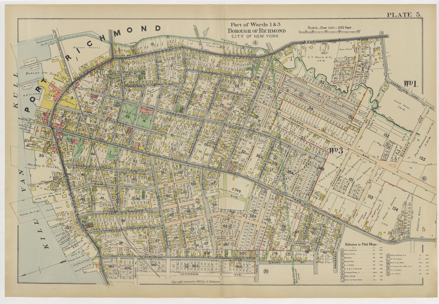 Image 10 of Atlas of the Borough of Richmond, City of New York ... from Atlas of the Borough of Richmond, City of New York 1907 by Relic Map Company