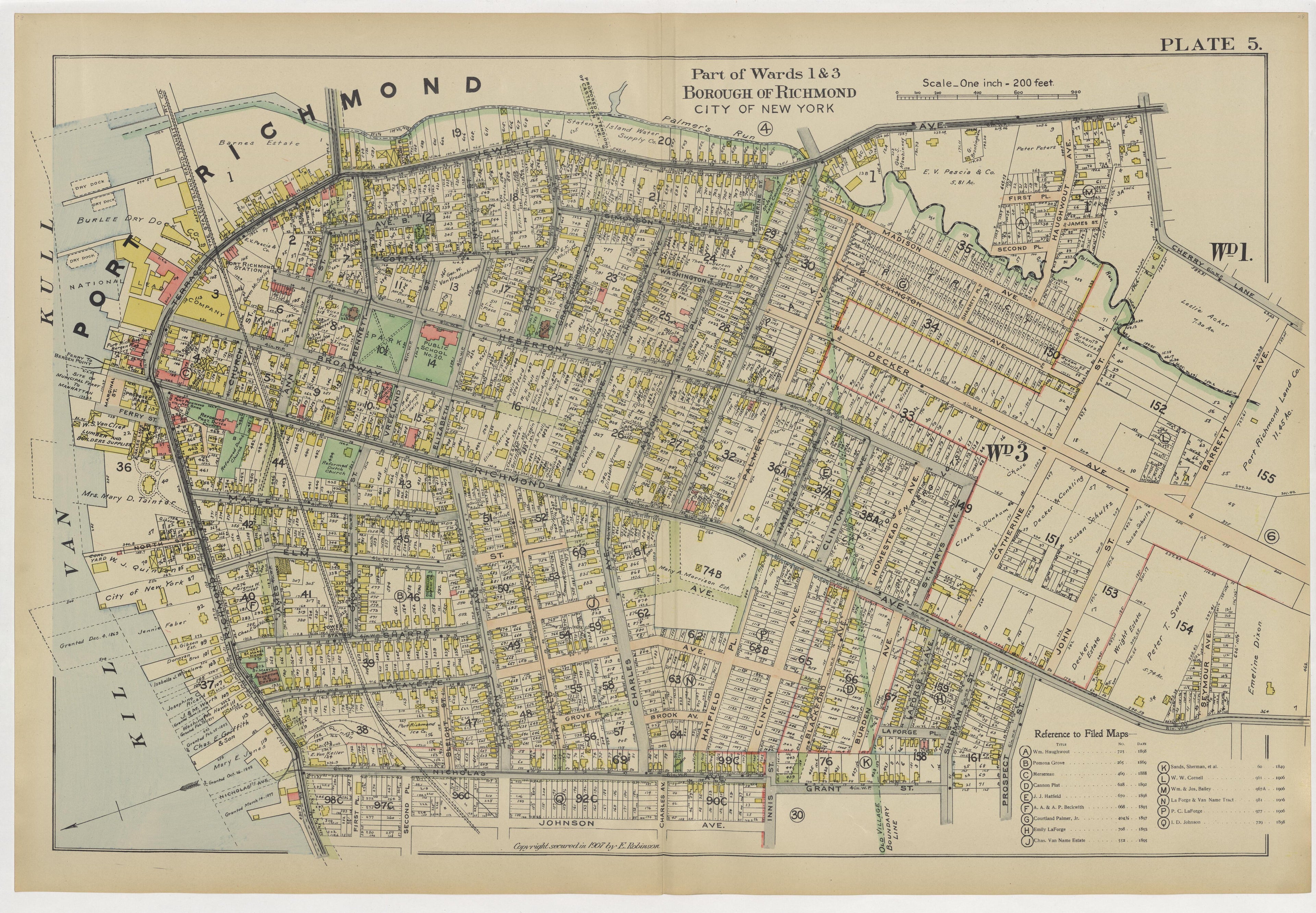 Image 10 of Atlas of the Borough of Richmond, City of New York ... from Atlas of the Borough of Richmond, City of New York 1907 by Relic Map Company