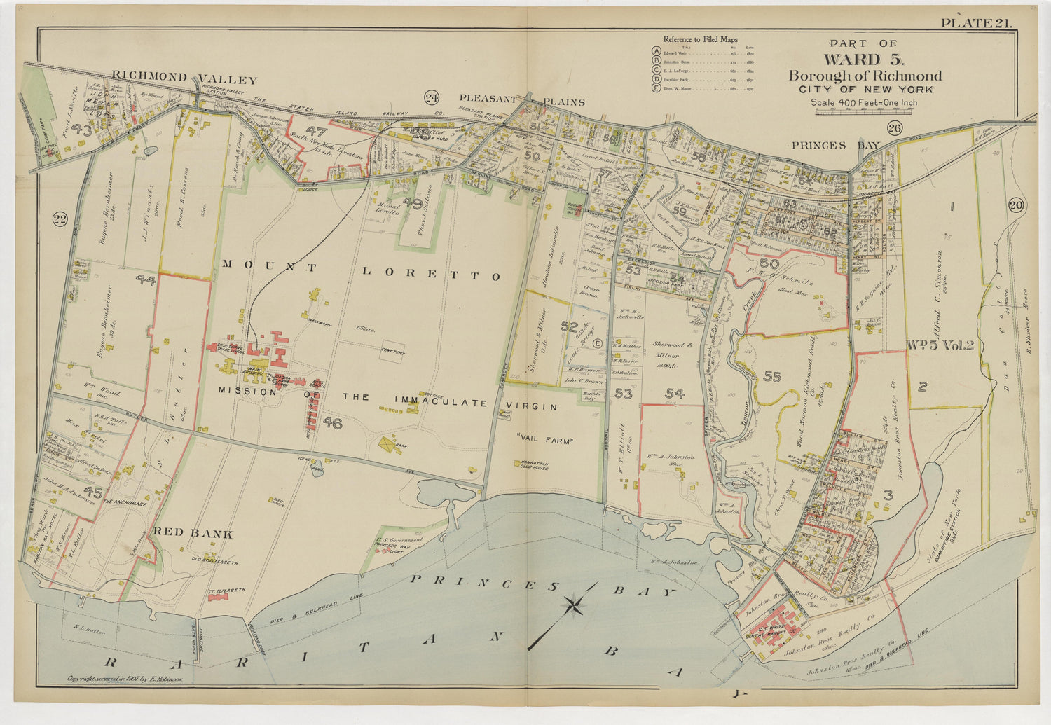 Image 26 of Atlas of the Borough of Richmond, City of New York ... from Atlas of the Borough of Richmond, City of New York 1907 by Relic Map Company