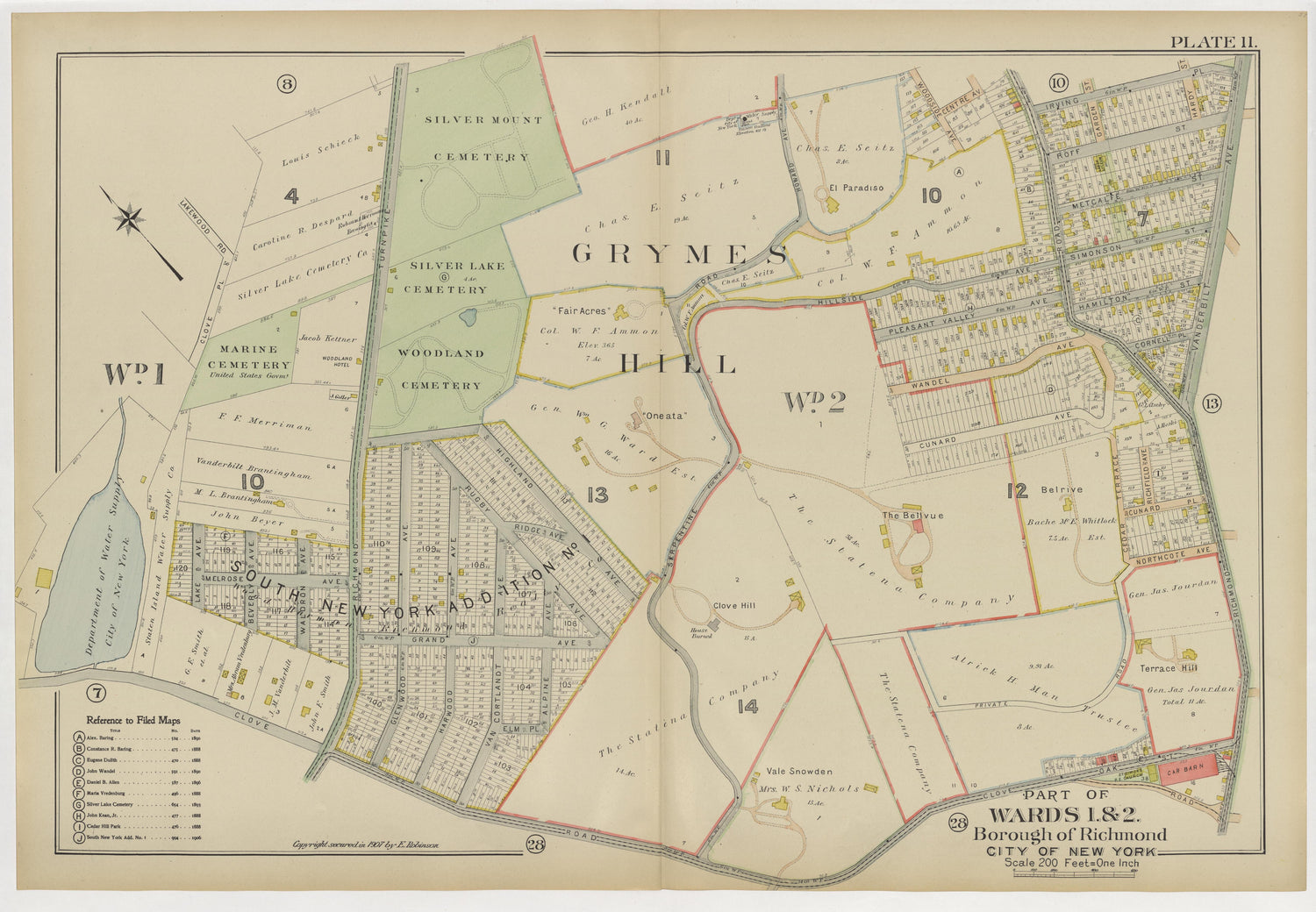 Image 16 of Atlas of the Borough of Richmond, City of New York ... from Atlas of the Borough of Richmond, City of New York 1907 by Relic Map Company