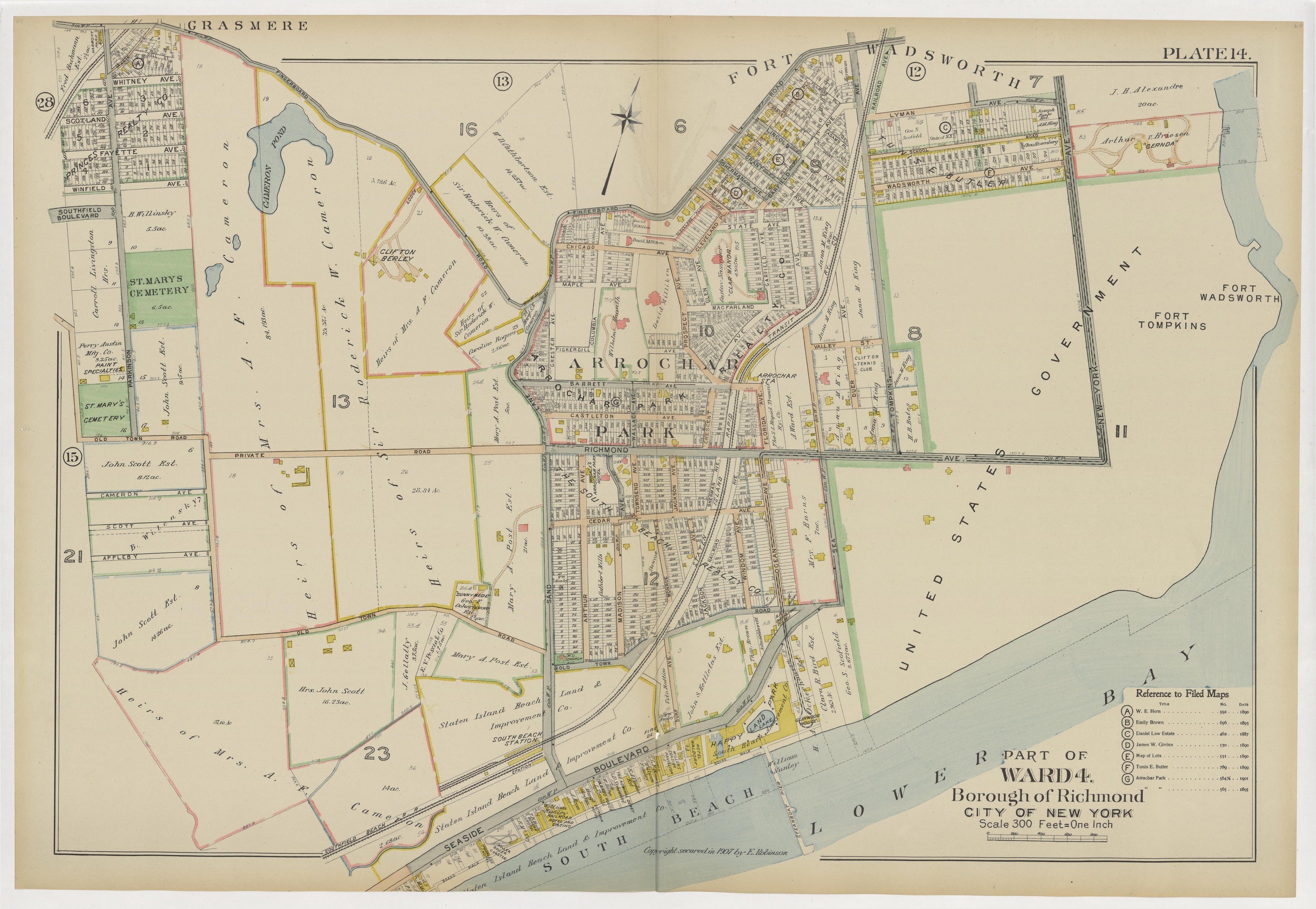 Image 19 of Atlas of the Borough of Richmond, City of New York ... from Atlas of the Borough of Richmond, City of New York 1907 by Relic Map Company