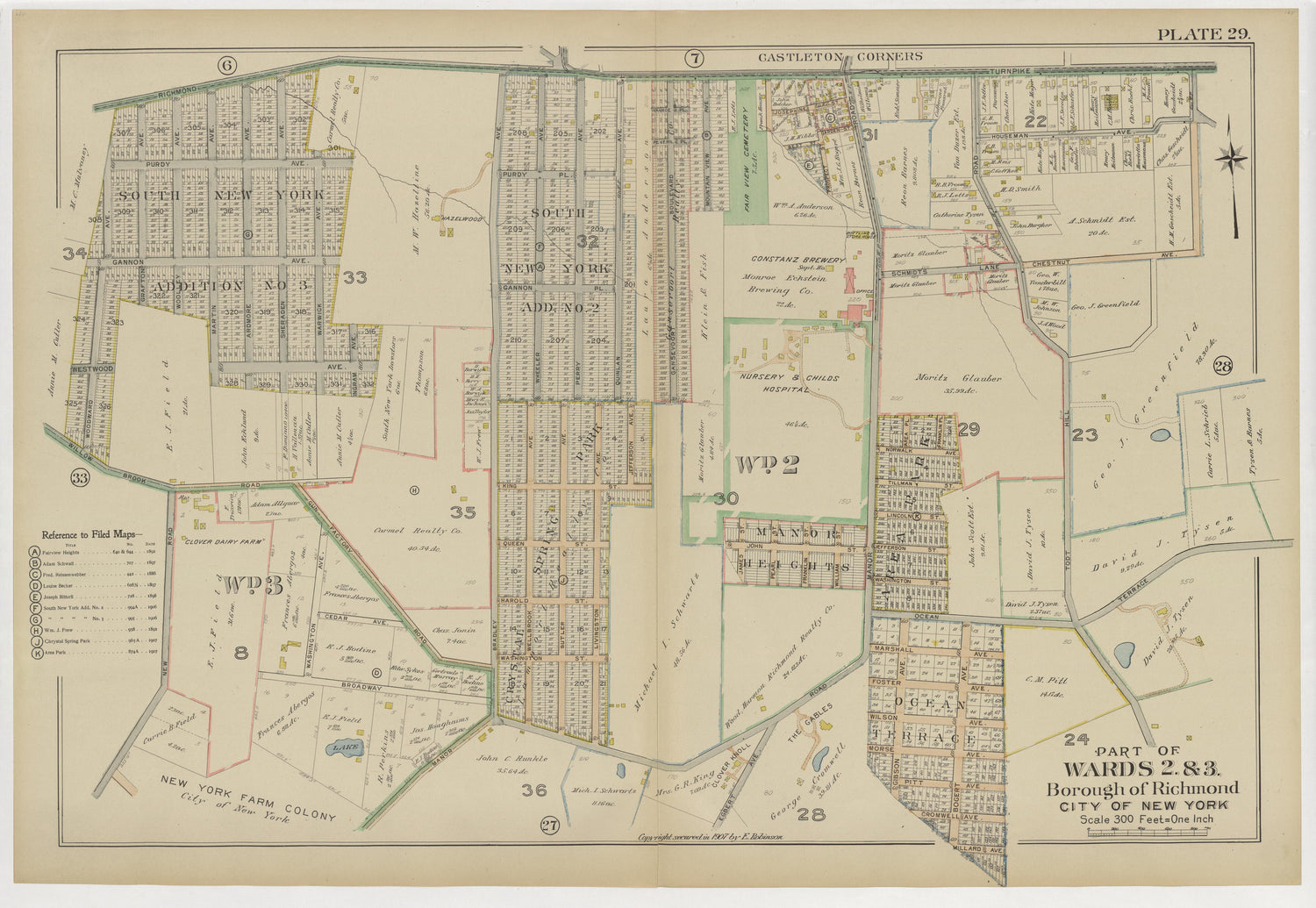 Image 34 of Atlas of the Borough of Richmond, City of New York ... from Atlas of the Borough of Richmond, City of New York 1907 by Relic Map Company