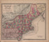 New England, New York and New Jersey from Atlas of Marshall County and the State of Illinois : to Which Is Added an Atlas of the United States, Maps of the Hemispheres &c. &c. &c 1870 by Relic Map Company