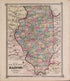 Official Railroad Map of Illinois from Atlas of Marshall County and the State of Illinois : to Which Is Added an Atlas of the United States, Maps of the Hemispheres &c. &c. &c 1870 by Relic Map Company