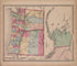 Map of Washington and Oregon from Atlas of Marshall County and the State of Illinois : to Which Is Added an Atlas of the United States, Maps of the Hemispheres &c. &c. &c 1870 by Relic Map Company