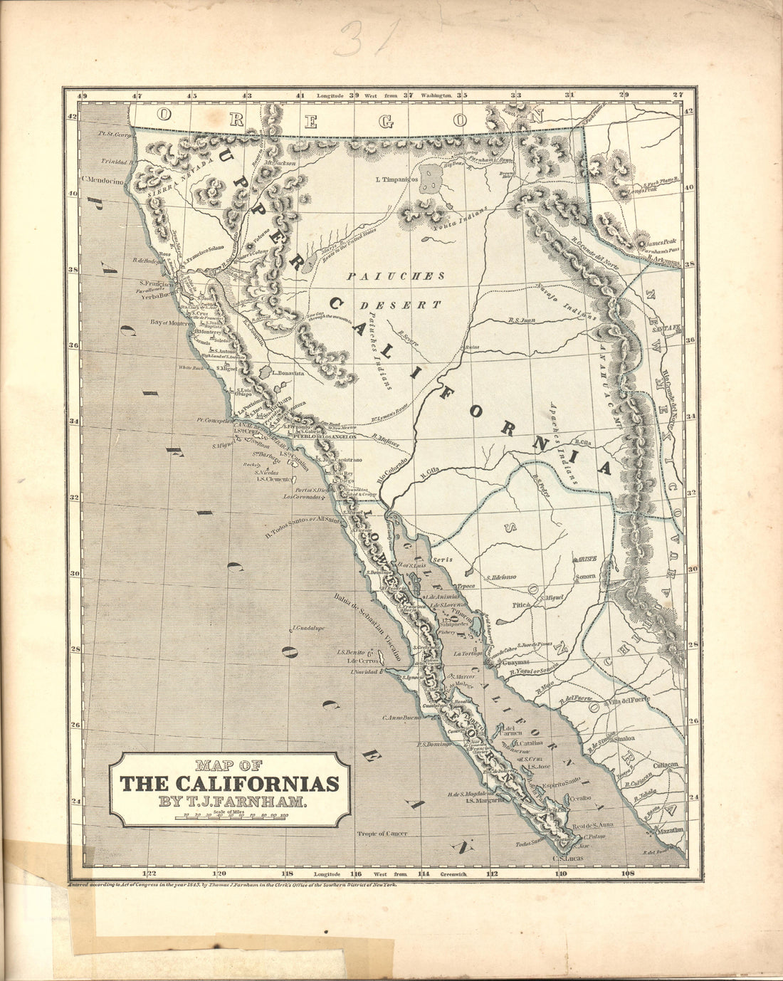 Map of the Californias from Morse&