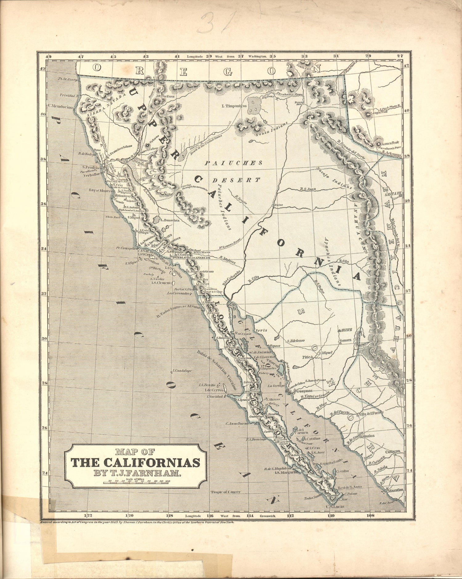 Map of the Californias from Morse&