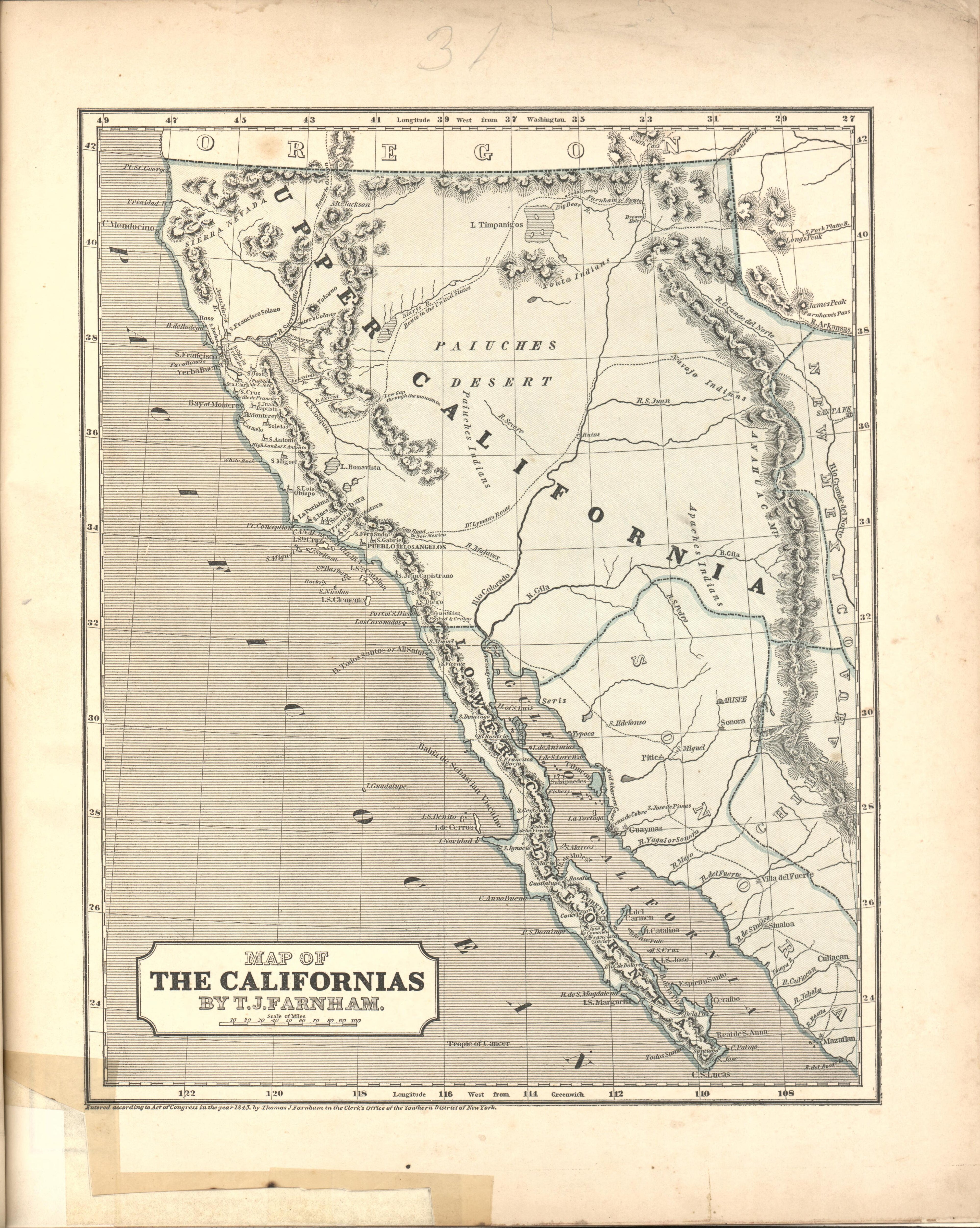 Map of the Californias from Morse&