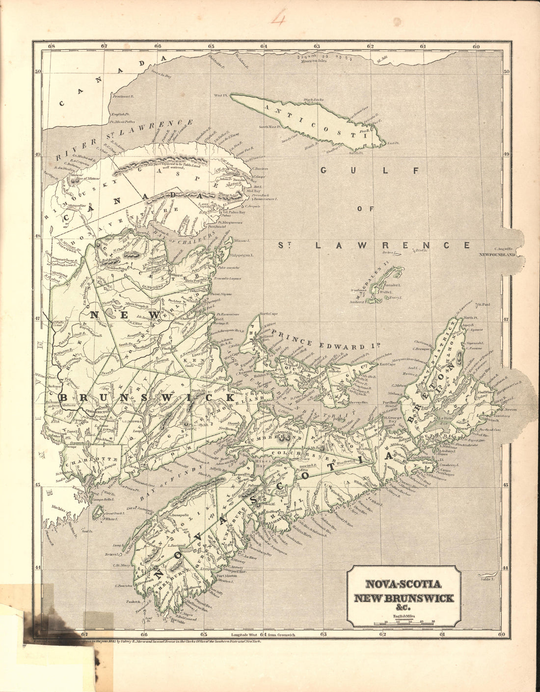 Nova Scotia New Brunswick &amp;c. from Morse&