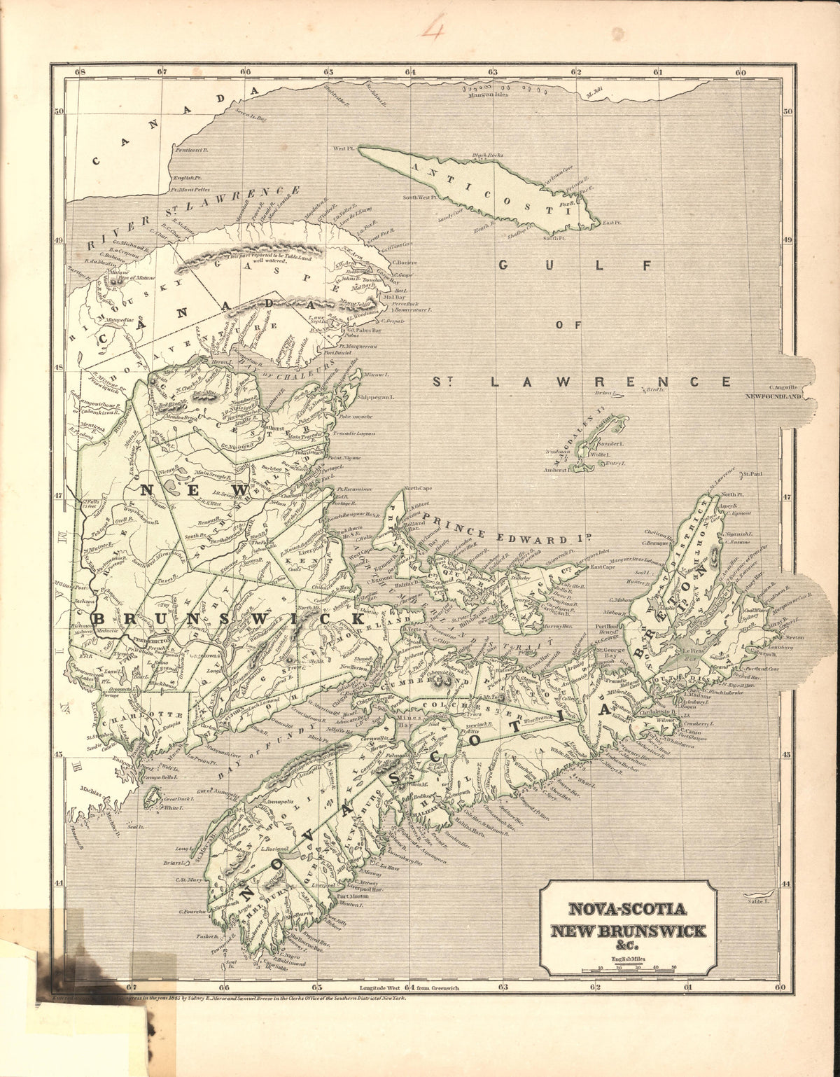Nova Scotia New Brunswick &amp;c. from Morse&