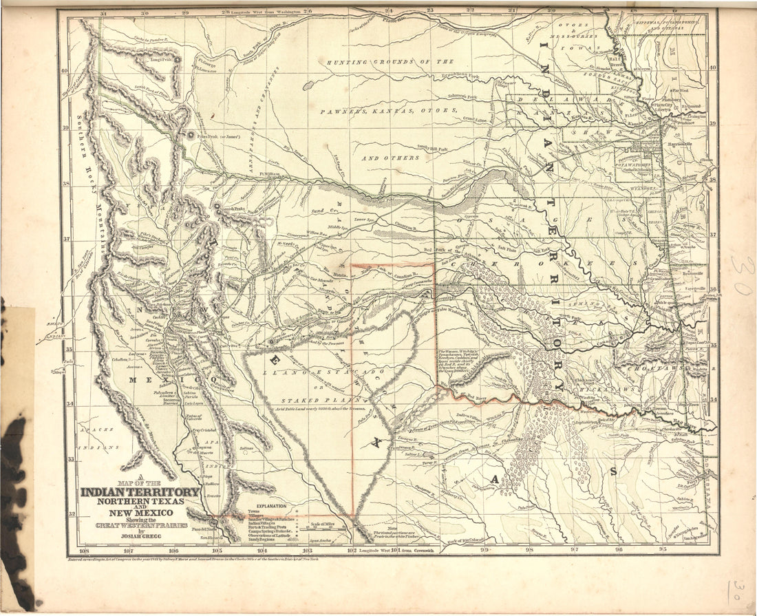 Indian Territory (Northern Texas and New Mexico) from Morse&