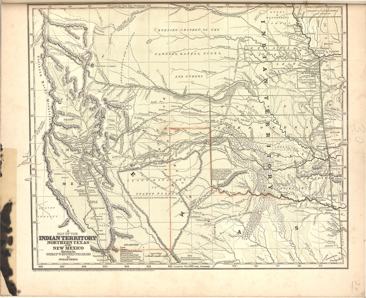 Indian Territory (Northern Texas and New Mexico) from Morse&
